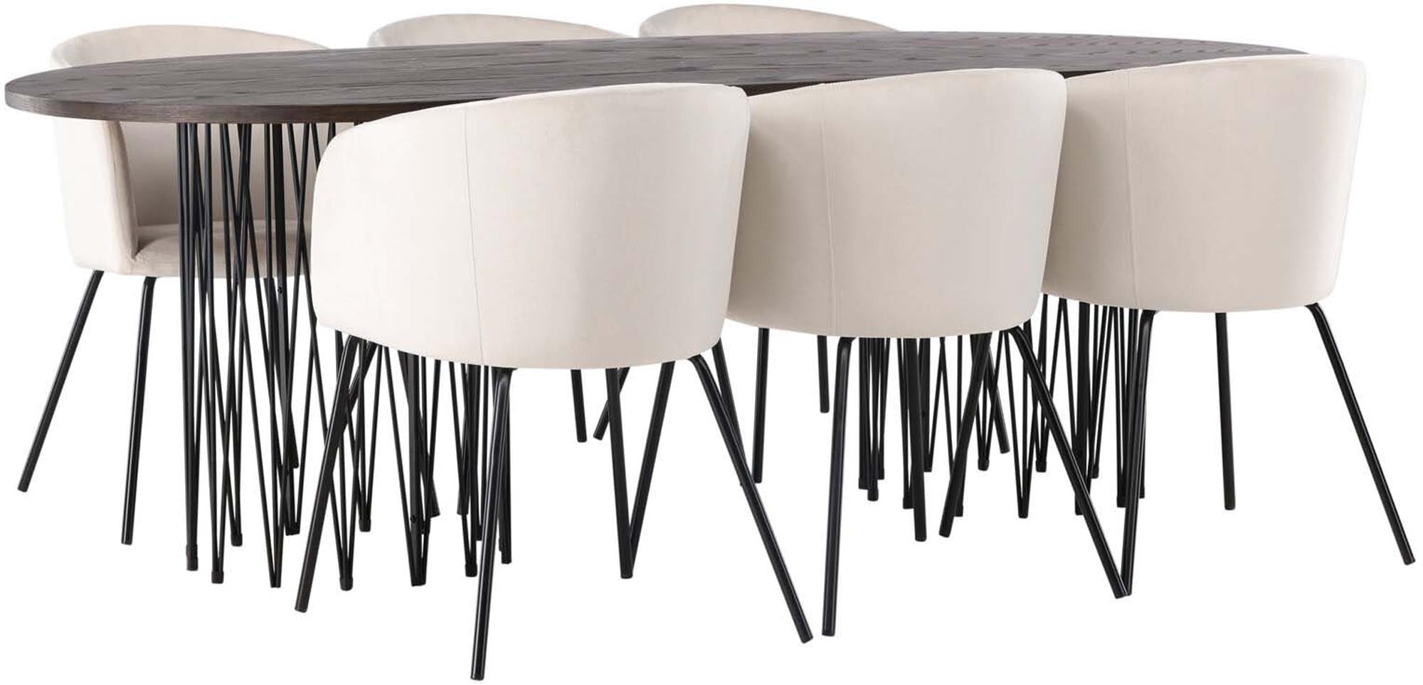 Elegantes Stone Esszimmerset 220cm für 6 Personen von Venture Home.