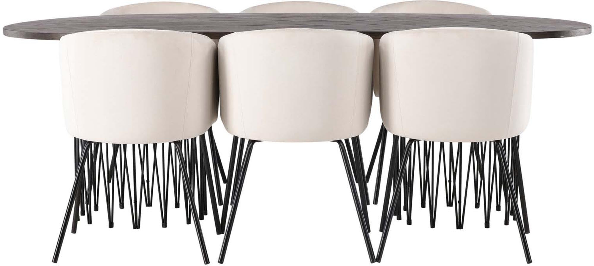 Modernes Stone Esszimmerset 220cm für 6 von Venture Home.