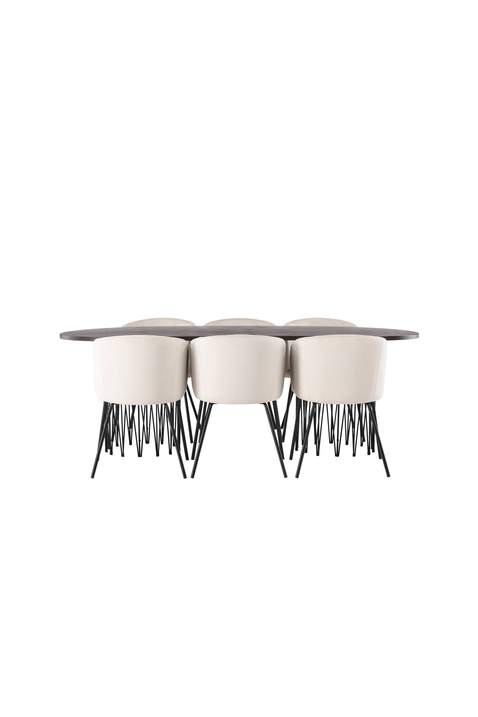Stone Esszimmerset + Berit 220cm/6St. in Beige, Schwarz präsentiert im Onlineshop von KAQTU Design AG. Esszimmerset ist von Venture Home