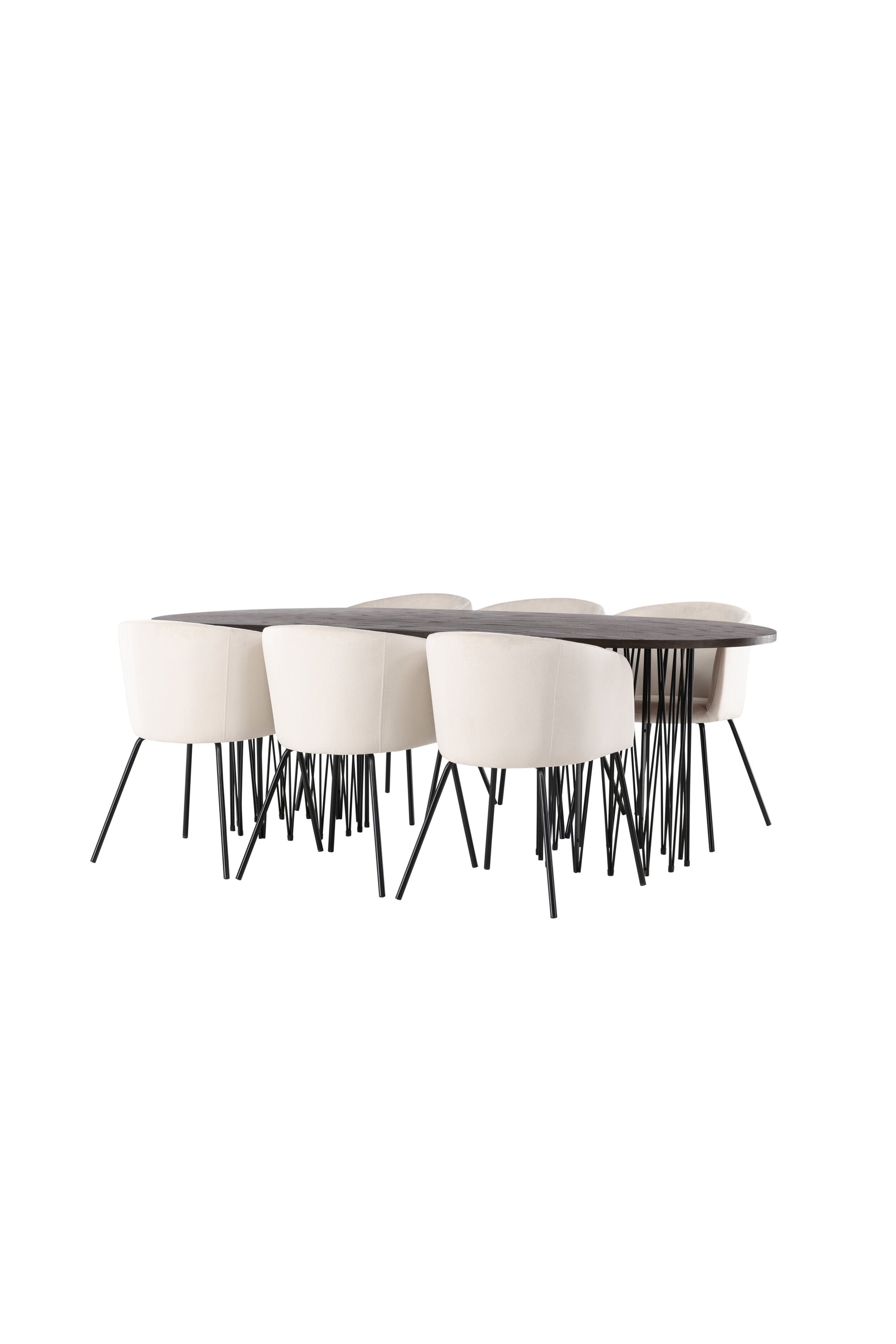 Stone Esszimmerset + Berit 220cm/6St. in Beige, Schwarz präsentiert im Onlineshop von KAQTU Design AG. Esszimmerset ist von Venture Home