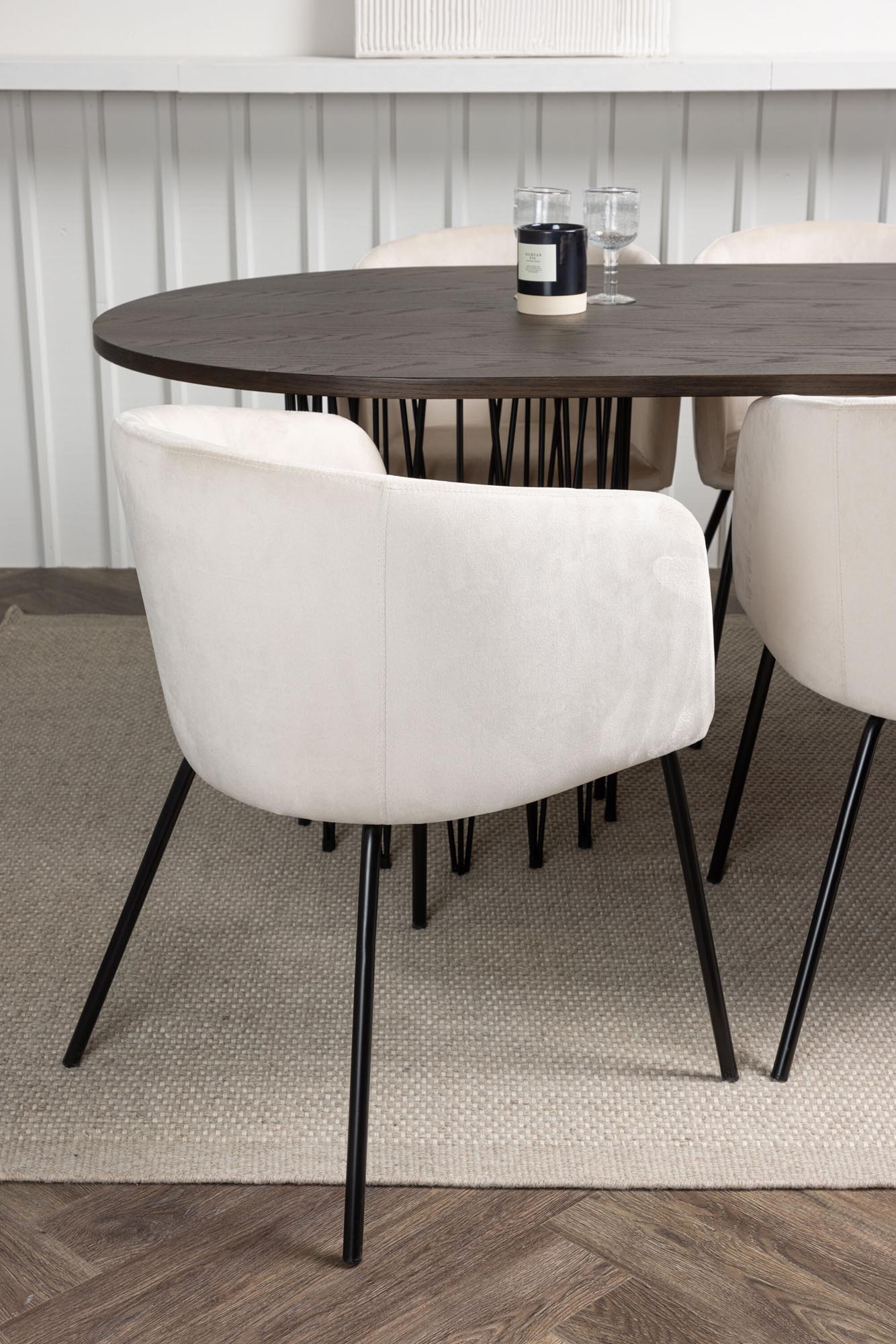 Stilvolles Stone Esszimmerset 220cm für 6 von Venture Home.