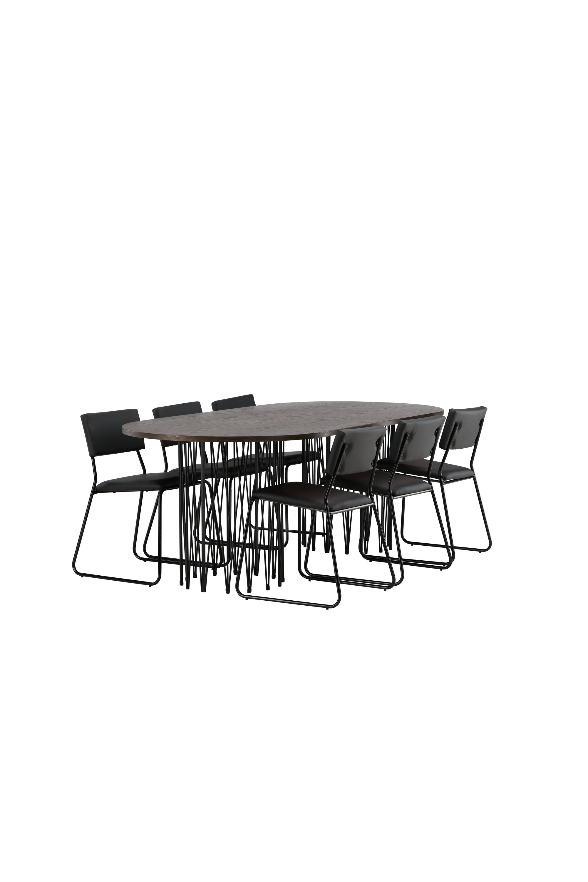 Stone Esszimmerset + Kenth 220cm/6St. in Schwarz präsentiert im Onlineshop von KAQTU Design AG. Esszimmerset ist von Venture Home