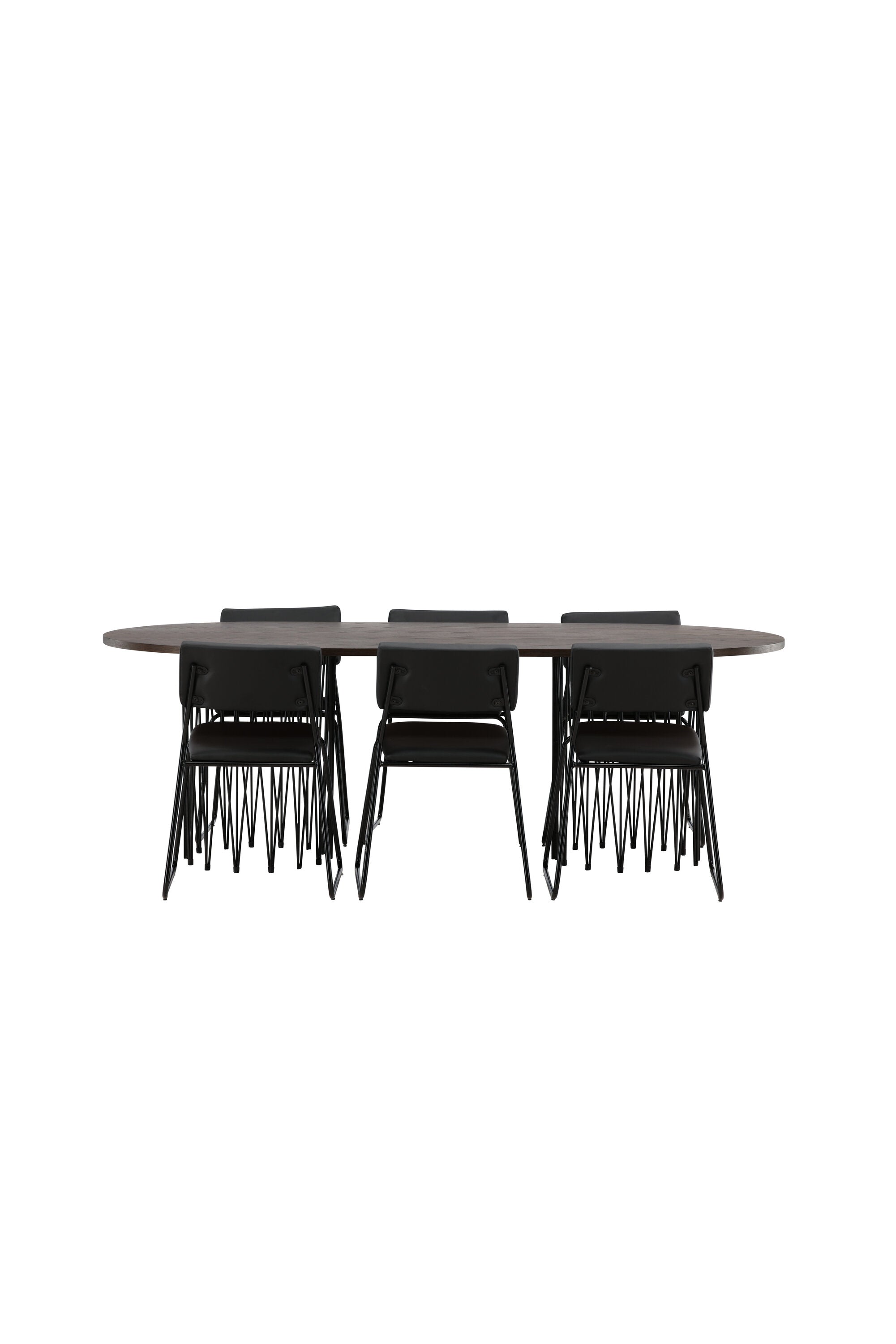 Stone Esszimmerset + Kenth 220cm/6St. in Schwarz präsentiert im Onlineshop von KAQTU Design AG. Esszimmerset ist von Venture Home