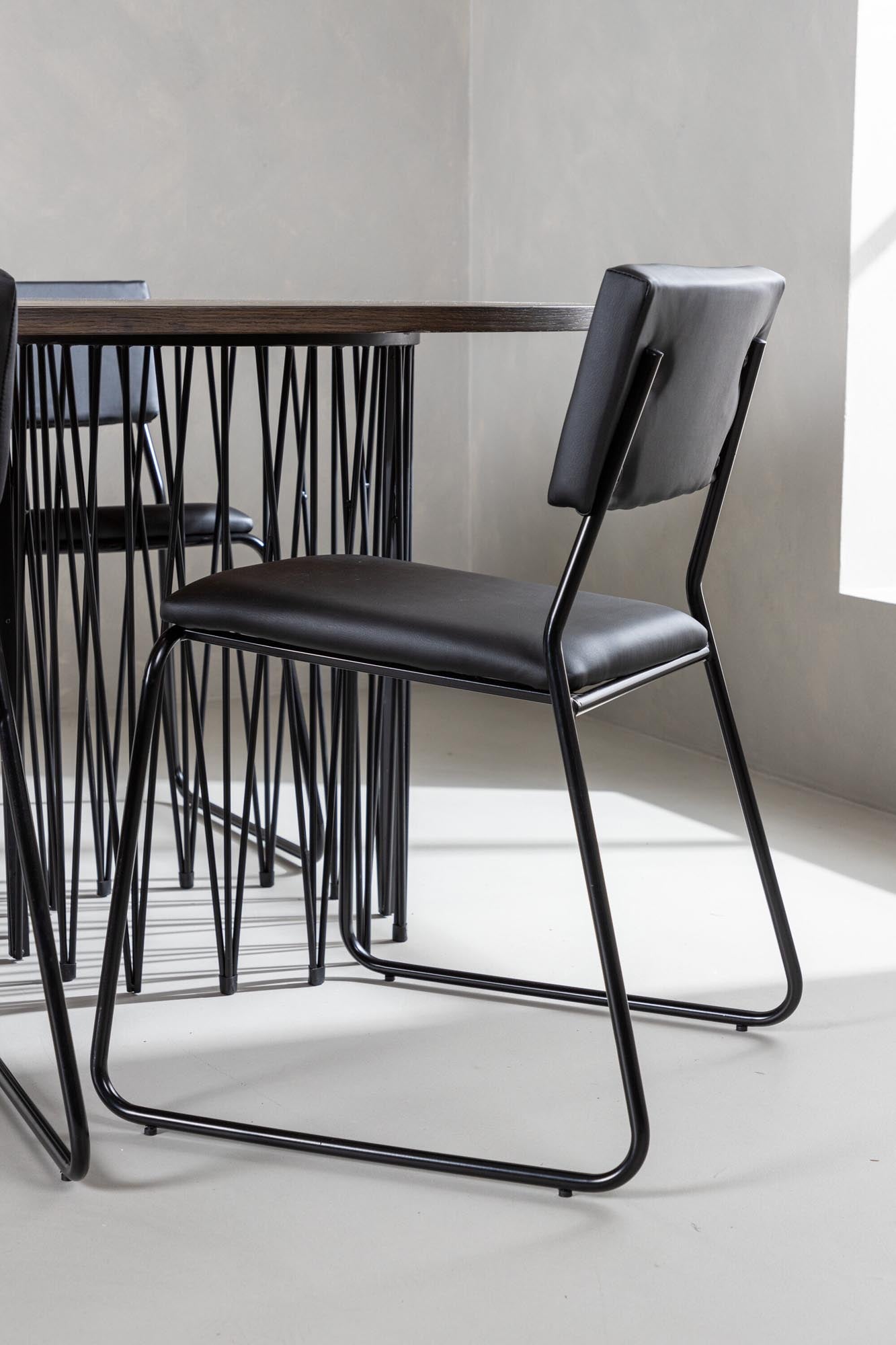 Modernes Stone Esszimmerset + Kenth, 220cm, für stilvolle Dinner.