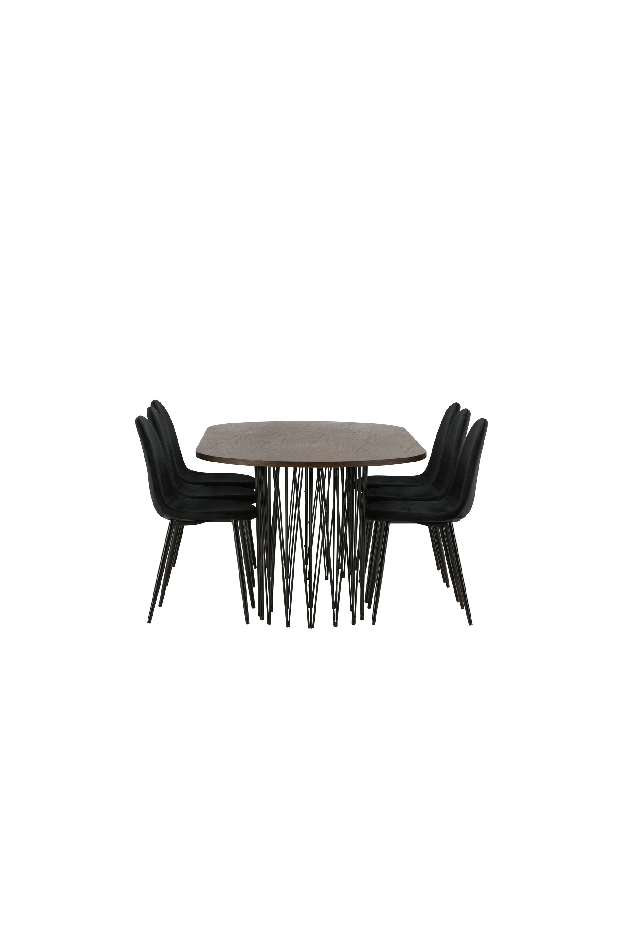 Stone Esszimmerset + Polar 220cm/6St. in Schwarz präsentiert im Onlineshop von KAQTU Design AG. Esszimmerset ist von Venture Home