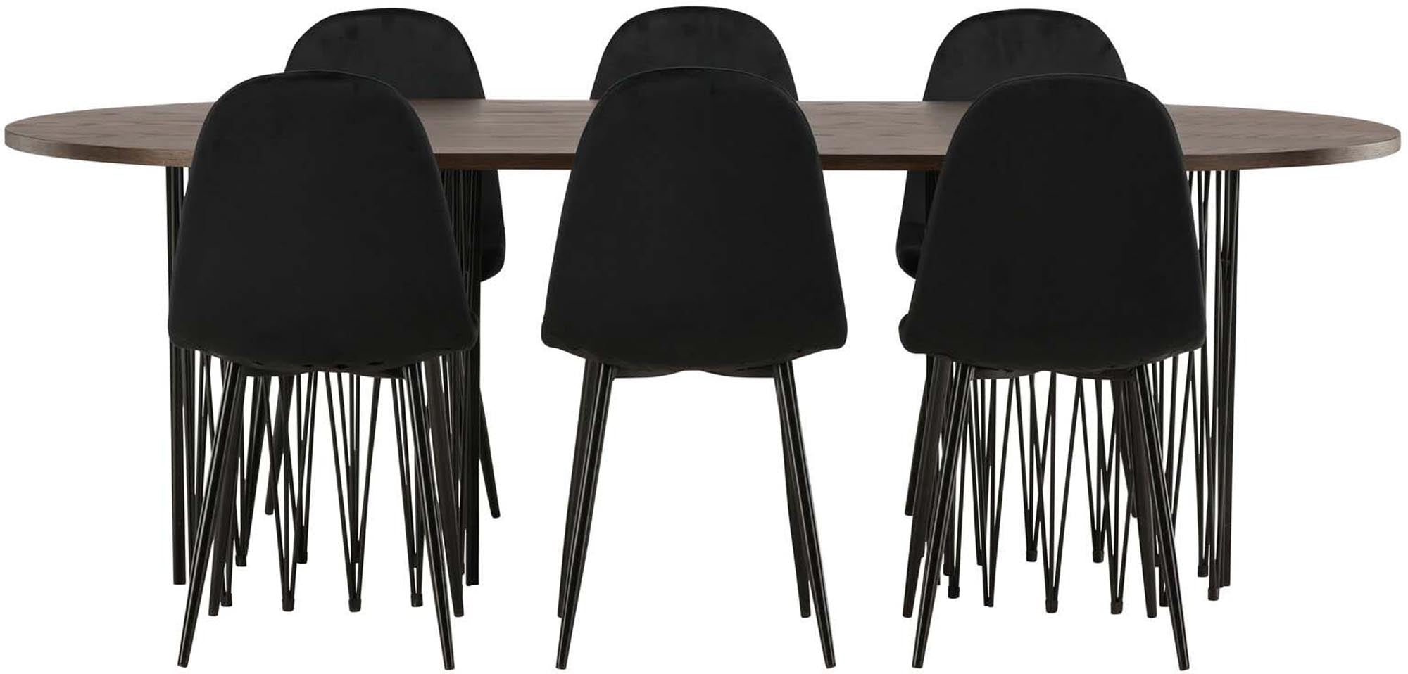 Elegantes Stone Esszimmerset 220cm mit 6 Stühlen von Venture Home.