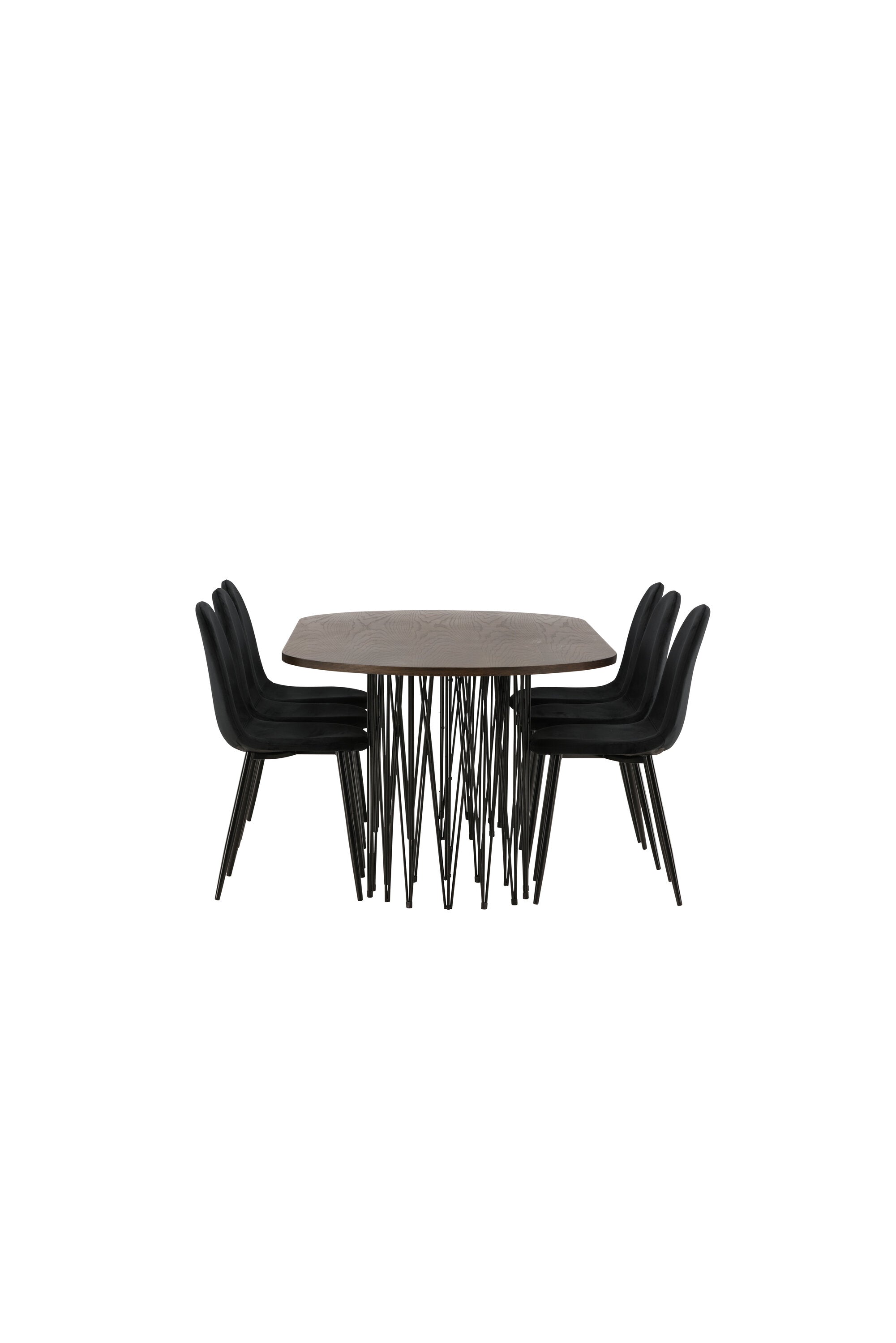 Stone Esszimmerset + Polar 220cm/6St. in Schwarz präsentiert im Onlineshop von KAQTU Design AG. Esszimmerset ist von Venture Home