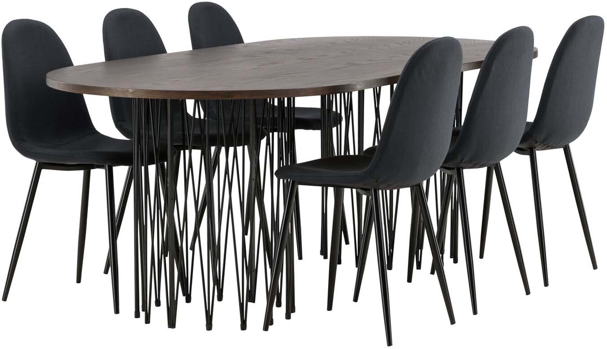 Modernes Stone Esszimmerset 220cm mit 6 Stühlen von Venture Home.