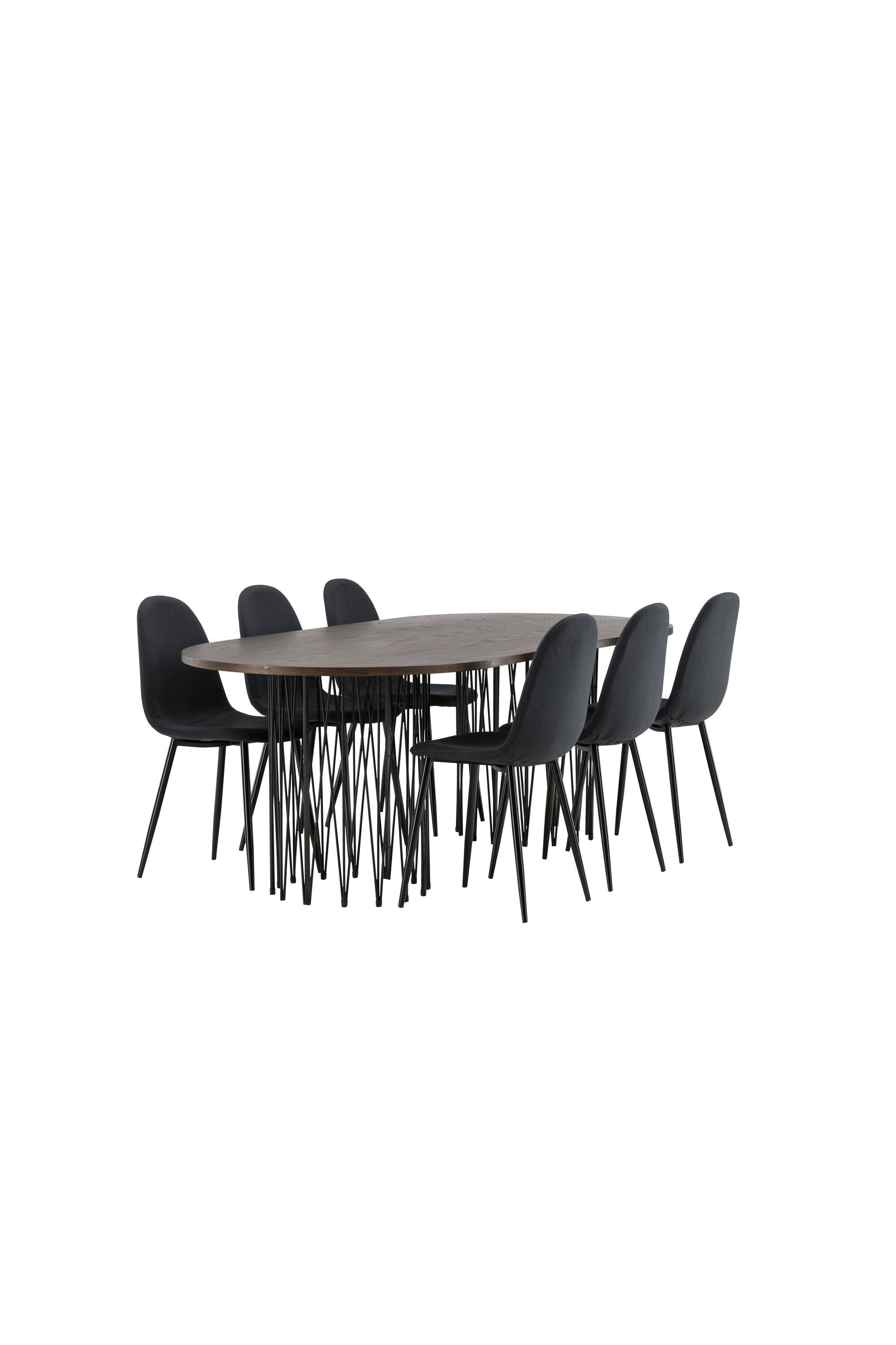 Stone Esszimmerset + Polar 220cm/6St. in Schwarz präsentiert im Onlineshop von KAQTU Design AG. Esszimmerset ist von Venture Home