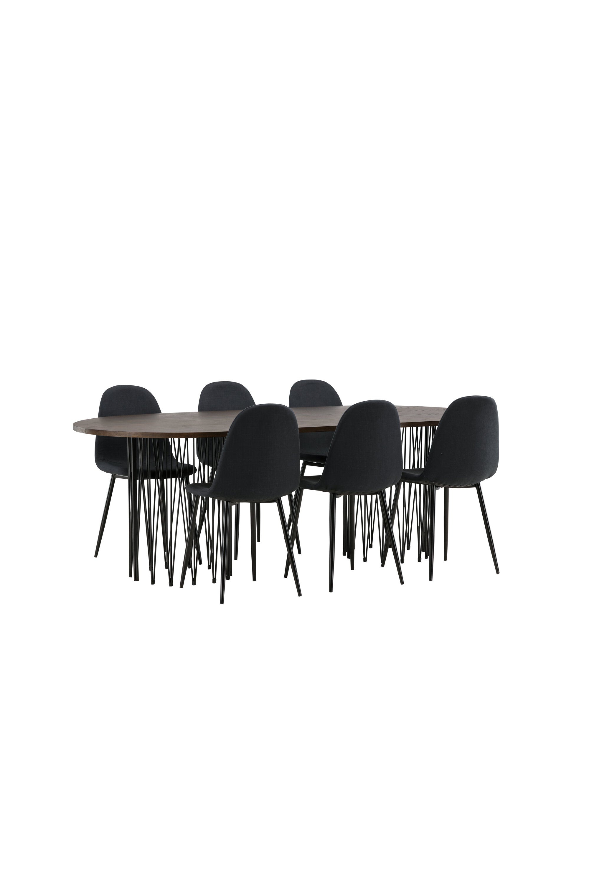 Stone Esszimmerset + Polar 220cm/6St. in Schwarz präsentiert im Onlineshop von KAQTU Design AG. Esszimmerset ist von Venture Home