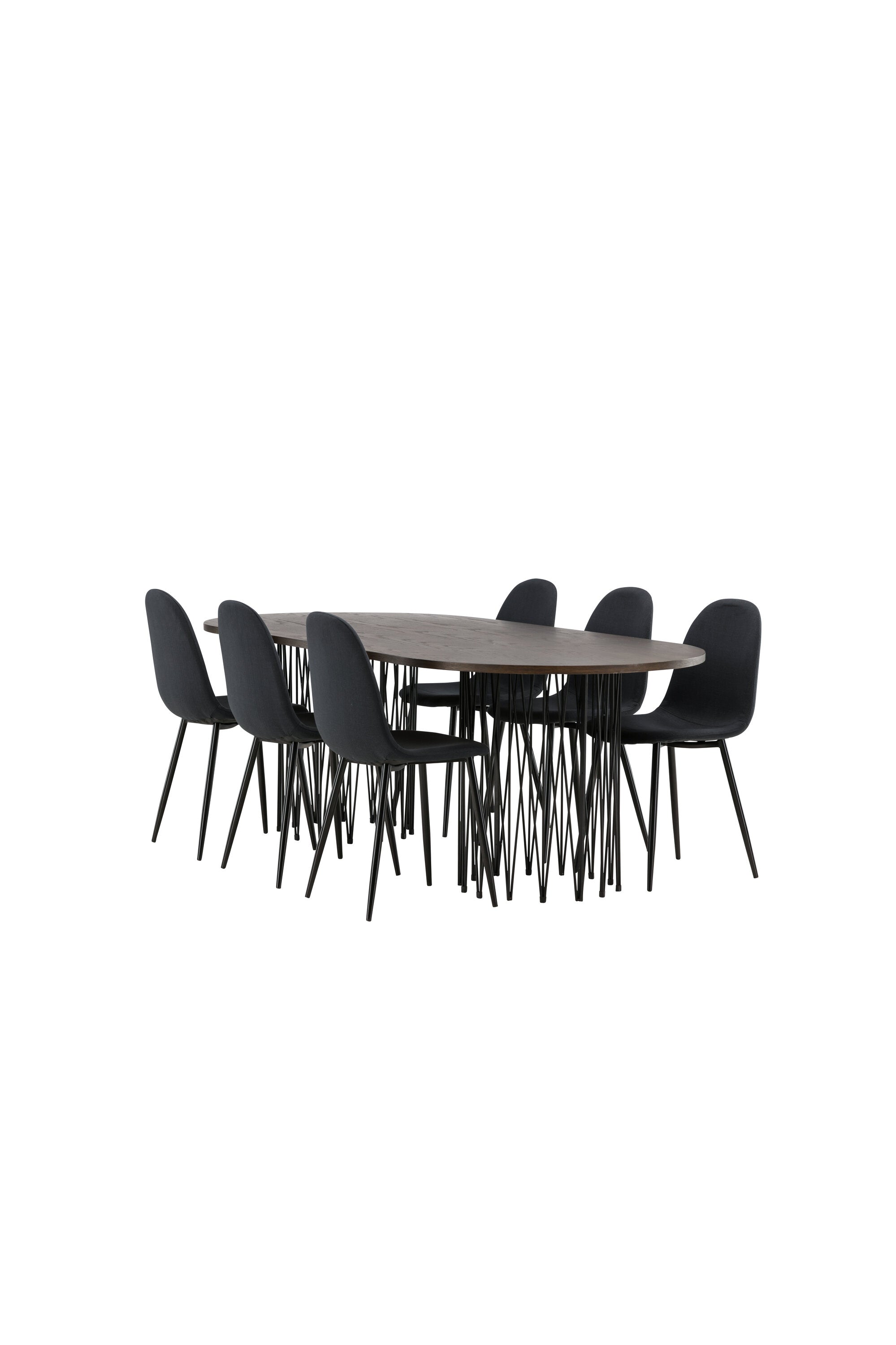 Stone Esszimmerset + Polar 220cm/6St. in Schwarz präsentiert im Onlineshop von KAQTU Design AG. Esszimmerset ist von Venture Home