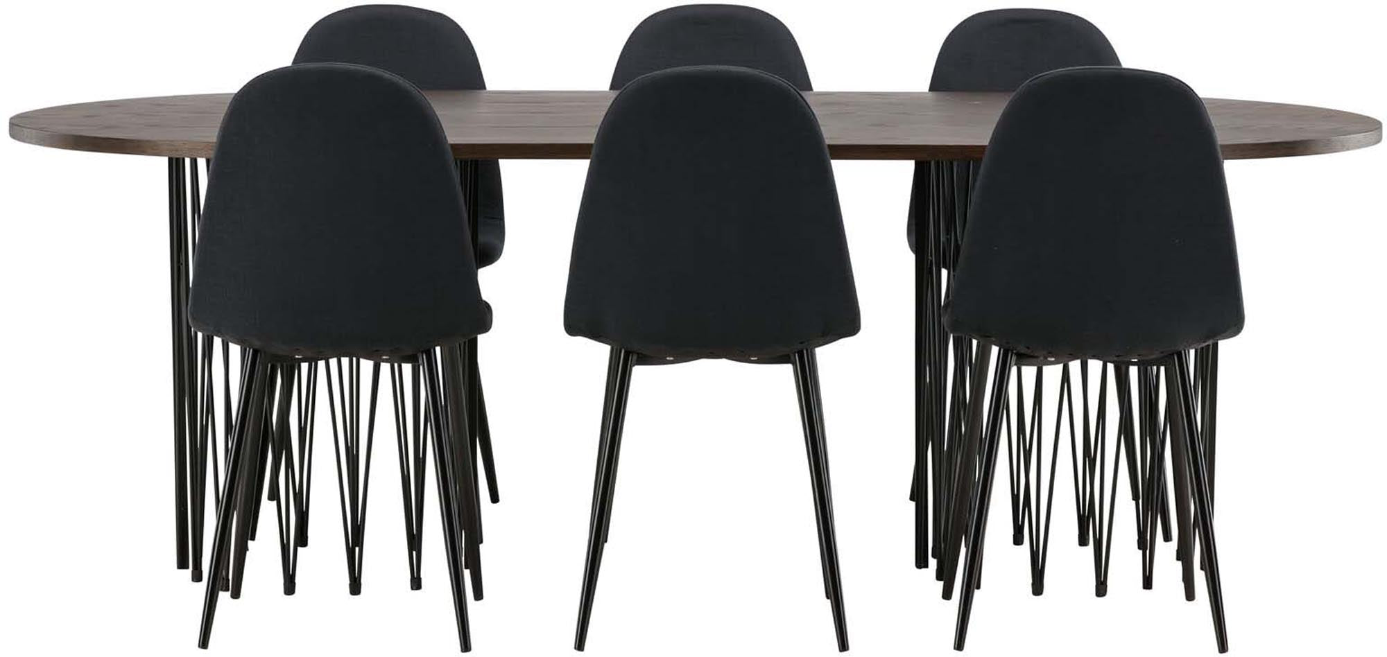 Elegantes Stone Esszimmerset 220cm mit 6 Stühlen von Venture Home.