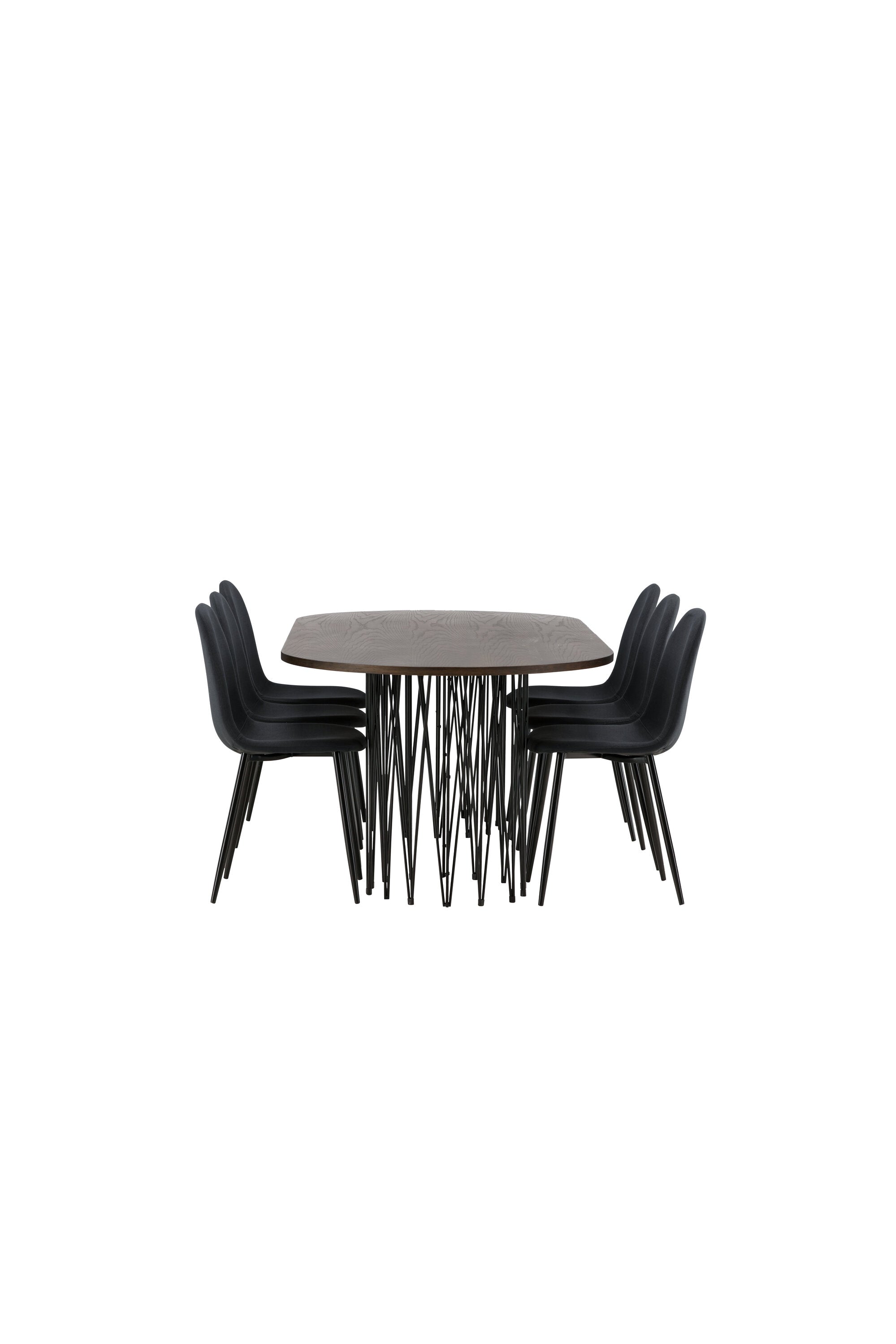 Stone Esszimmerset + Polar 220cm/6St. in Schwarz präsentiert im Onlineshop von KAQTU Design AG. Esszimmerset ist von Venture Home
