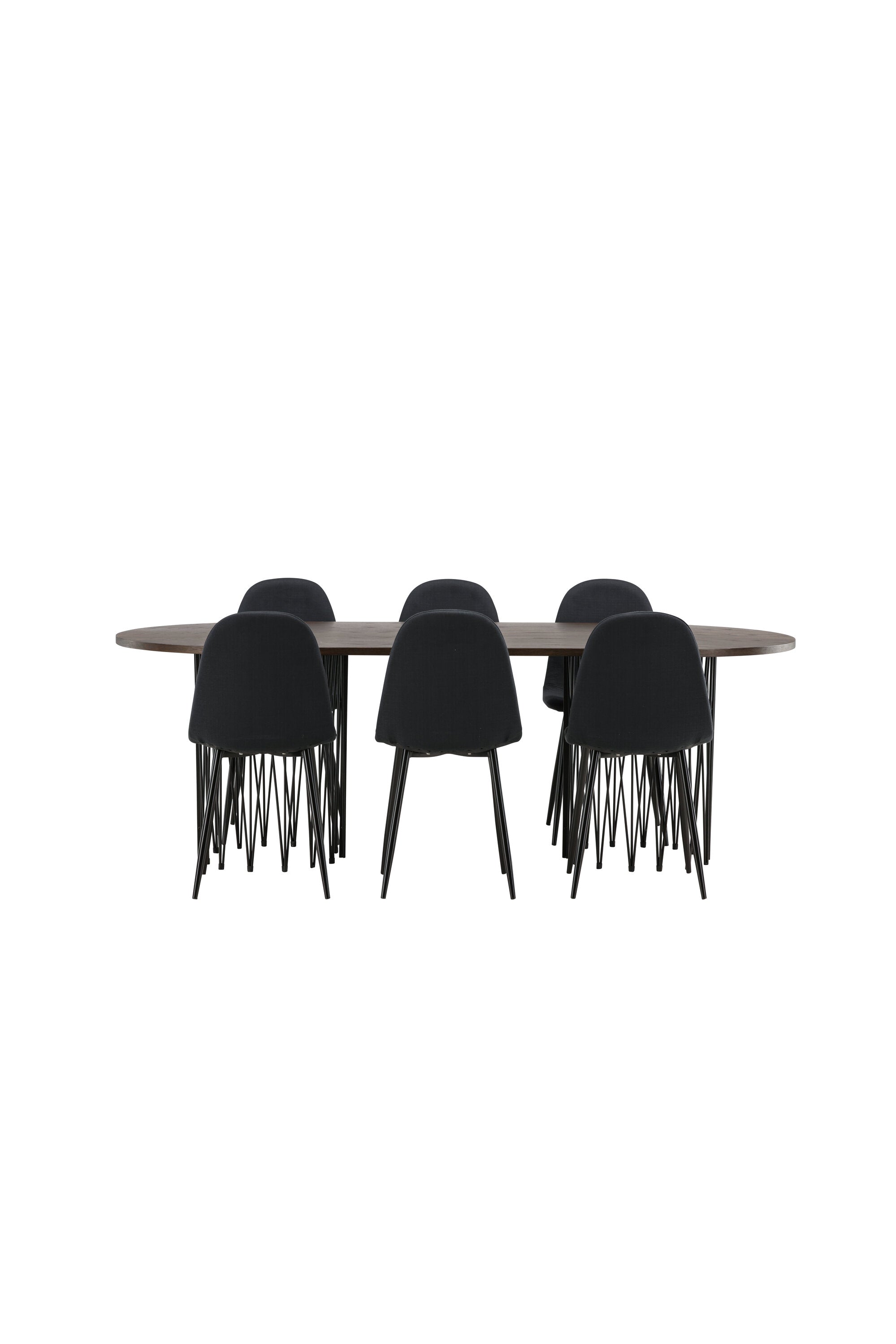 Stone Esszimmerset + Polar 220cm/6St. in Schwarz präsentiert im Onlineshop von KAQTU Design AG. Esszimmerset ist von Venture Home