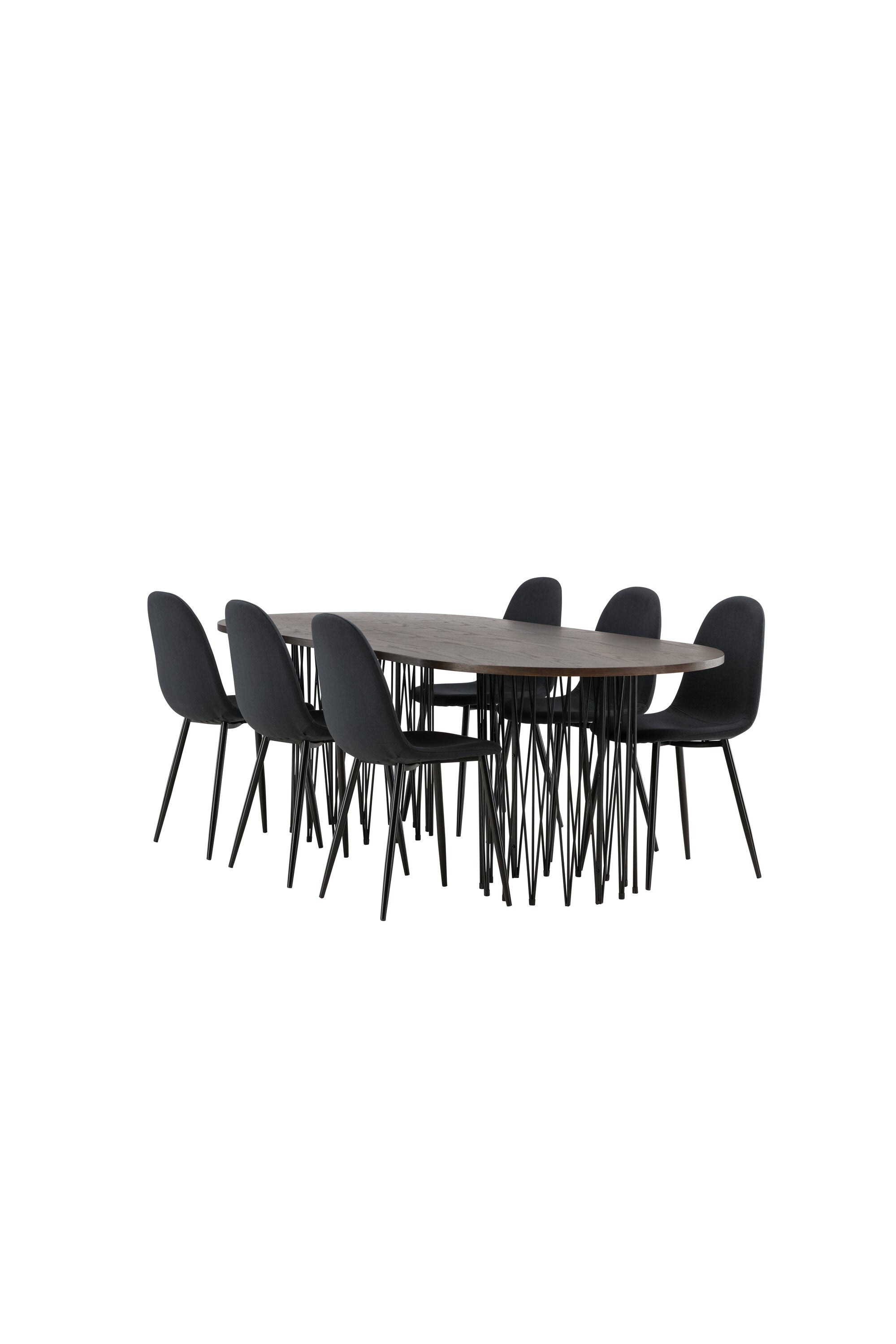 Stone Esszimmerset + Polar 220cm/6St. in Schwarz präsentiert im Onlineshop von KAQTU Design AG. Esszimmerset ist von Venture Home