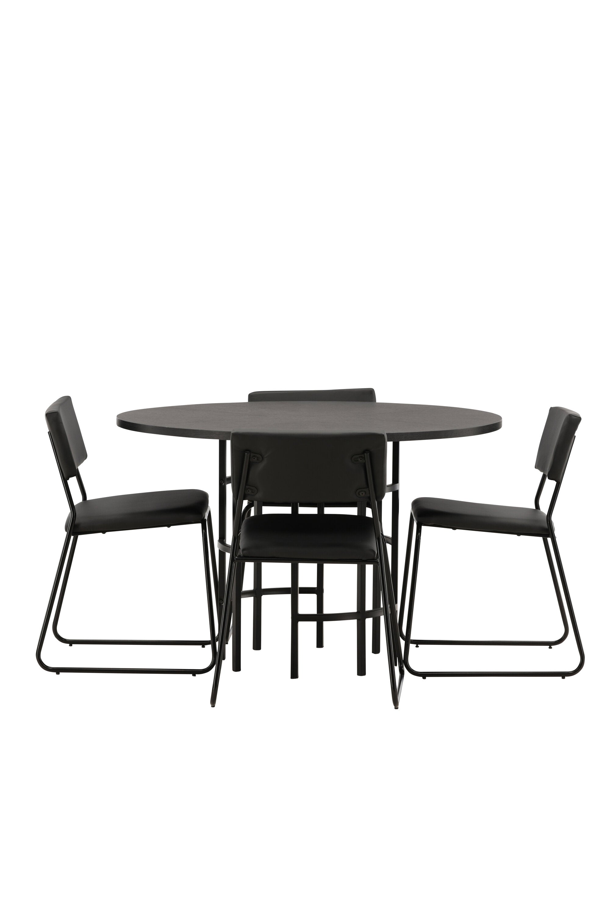 Esszimmerset Copenhagen + Kenth ⌀115cm/4St. in Schwarz präsentiert im Onlineshop von KAQTU Design AG. Esszimmerset ist von Venture Home