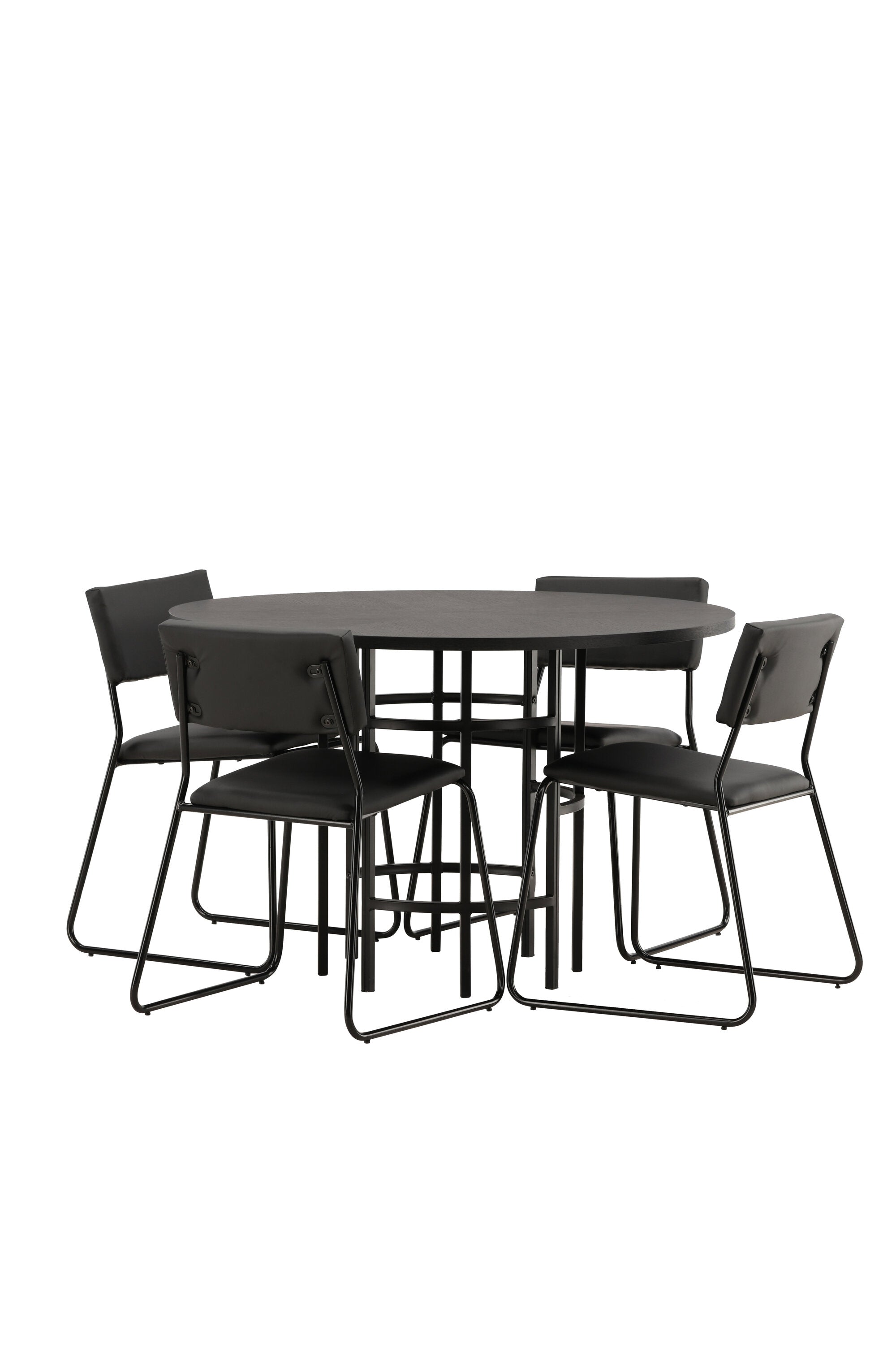 Esszimmerset Copenhagen + Kenth ⌀115cm/4St. in Schwarz präsentiert im Onlineshop von KAQTU Design AG. Esszimmerset ist von Venture Home