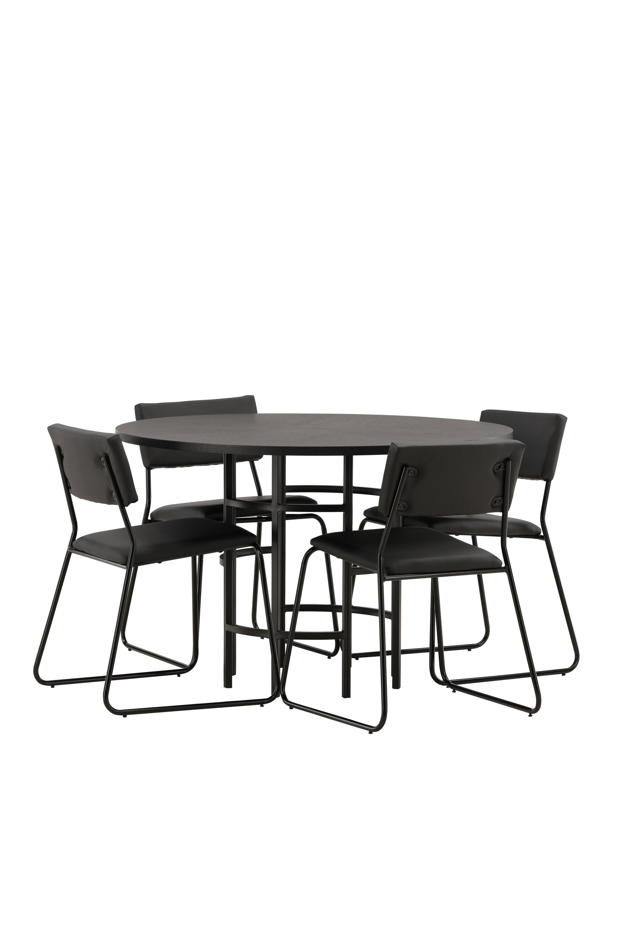 Esszimmerset Copenhagen + Kenth ⌀115cm/4St. in Schwarz präsentiert im Onlineshop von KAQTU Design AG. Esszimmerset ist von Venture Home