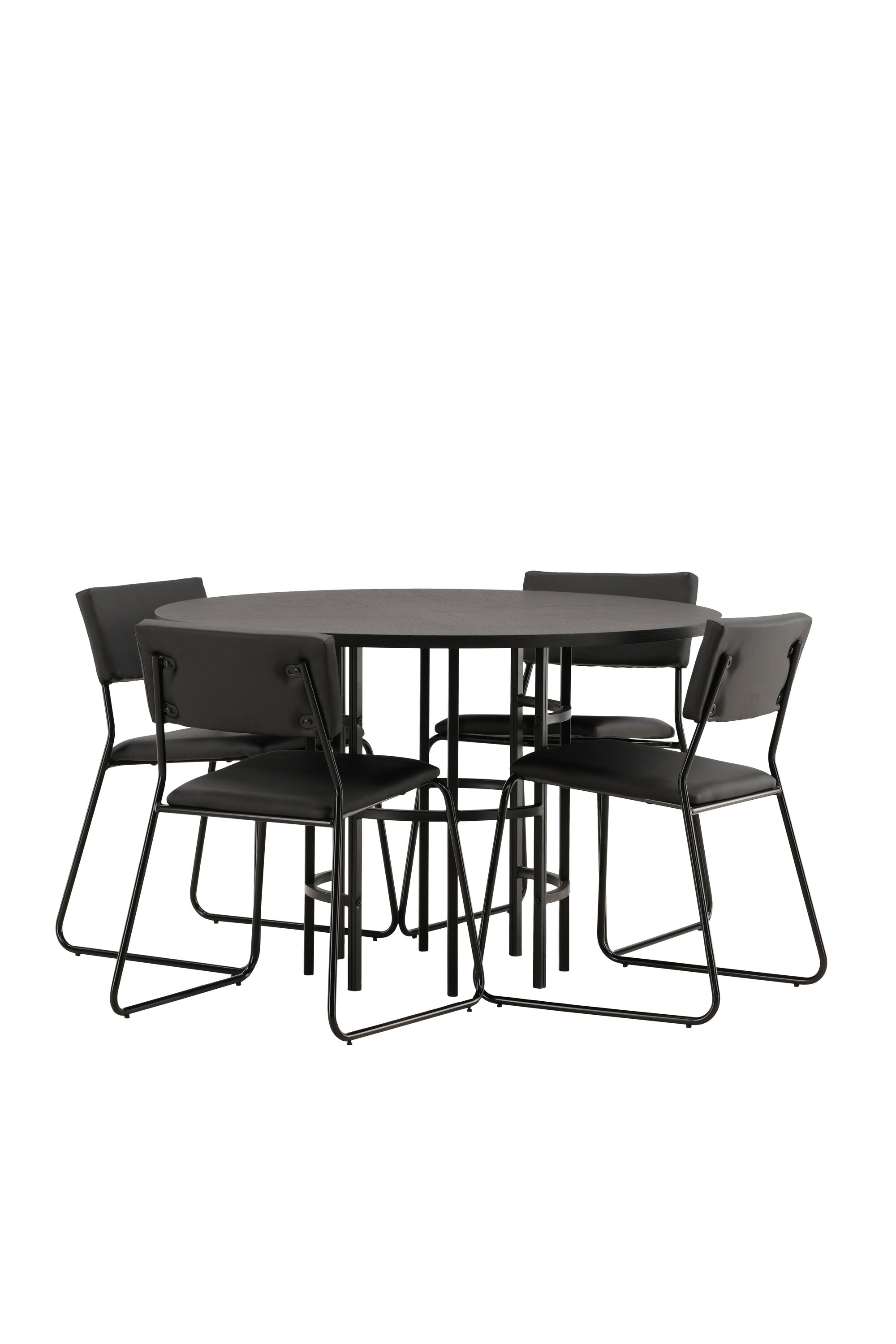 Esszimmerset Copenhagen + Kenth ⌀115cm/4St. in Schwarz präsentiert im Onlineshop von KAQTU Design AG. Esszimmerset ist von Venture Home