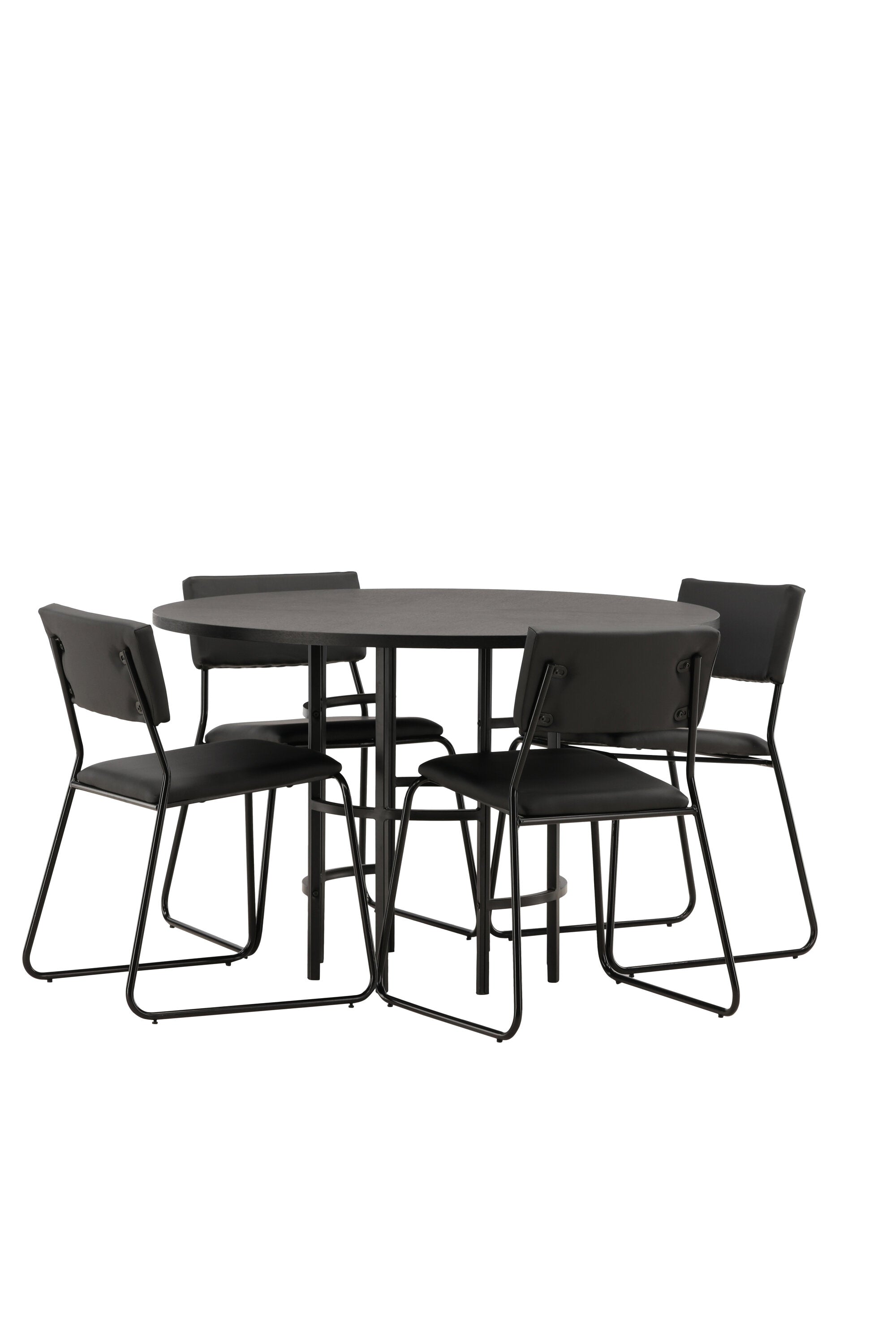 Esszimmerset Copenhagen + Kenth ⌀115cm/4St. in Schwarz präsentiert im Onlineshop von KAQTU Design AG. Esszimmerset ist von Venture Home