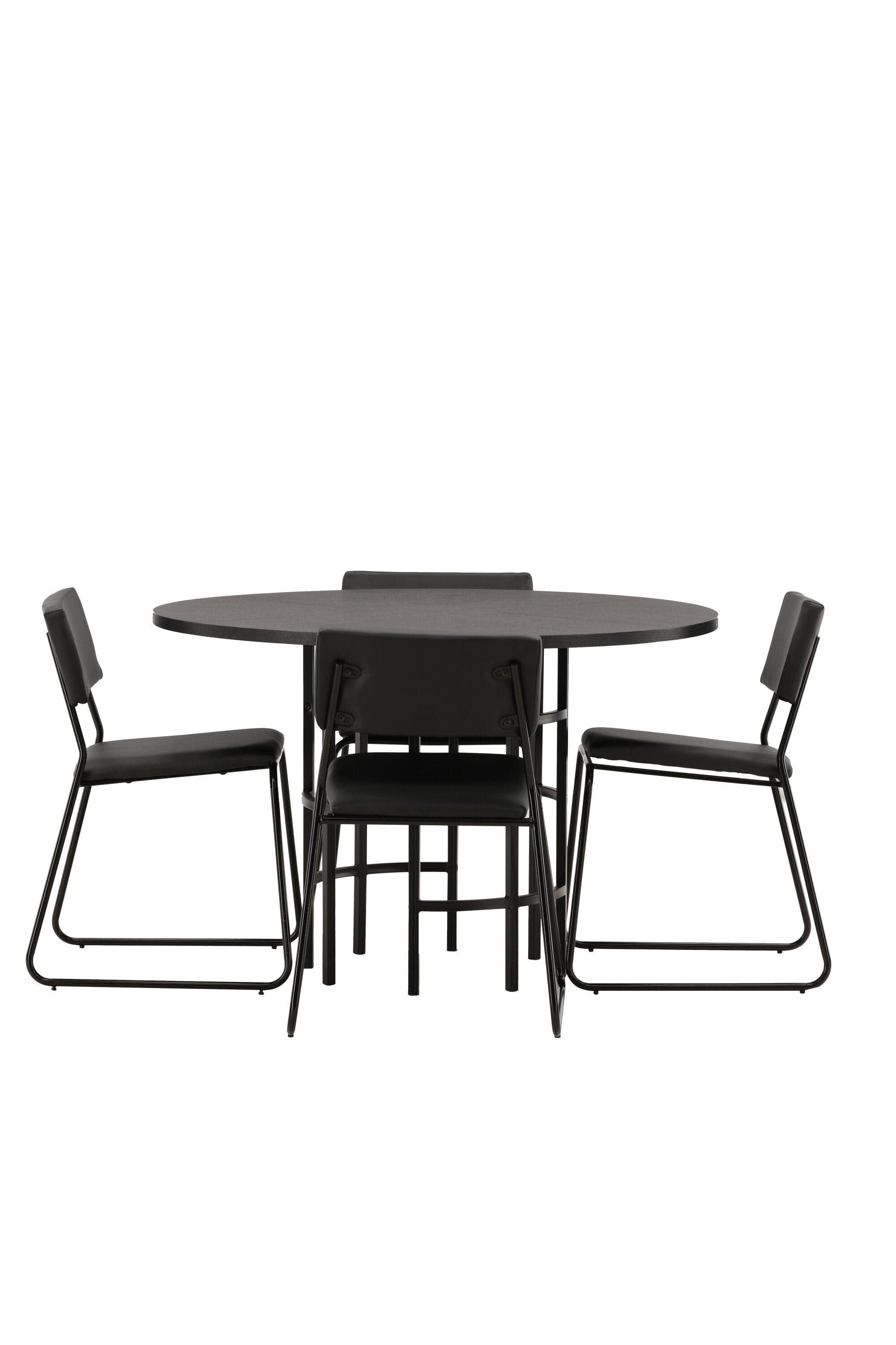 Esszimmerset Copenhagen + Kenth ⌀115cm/4St. in Schwarz präsentiert im Onlineshop von KAQTU Design AG. Esszimmerset ist von Venture Home