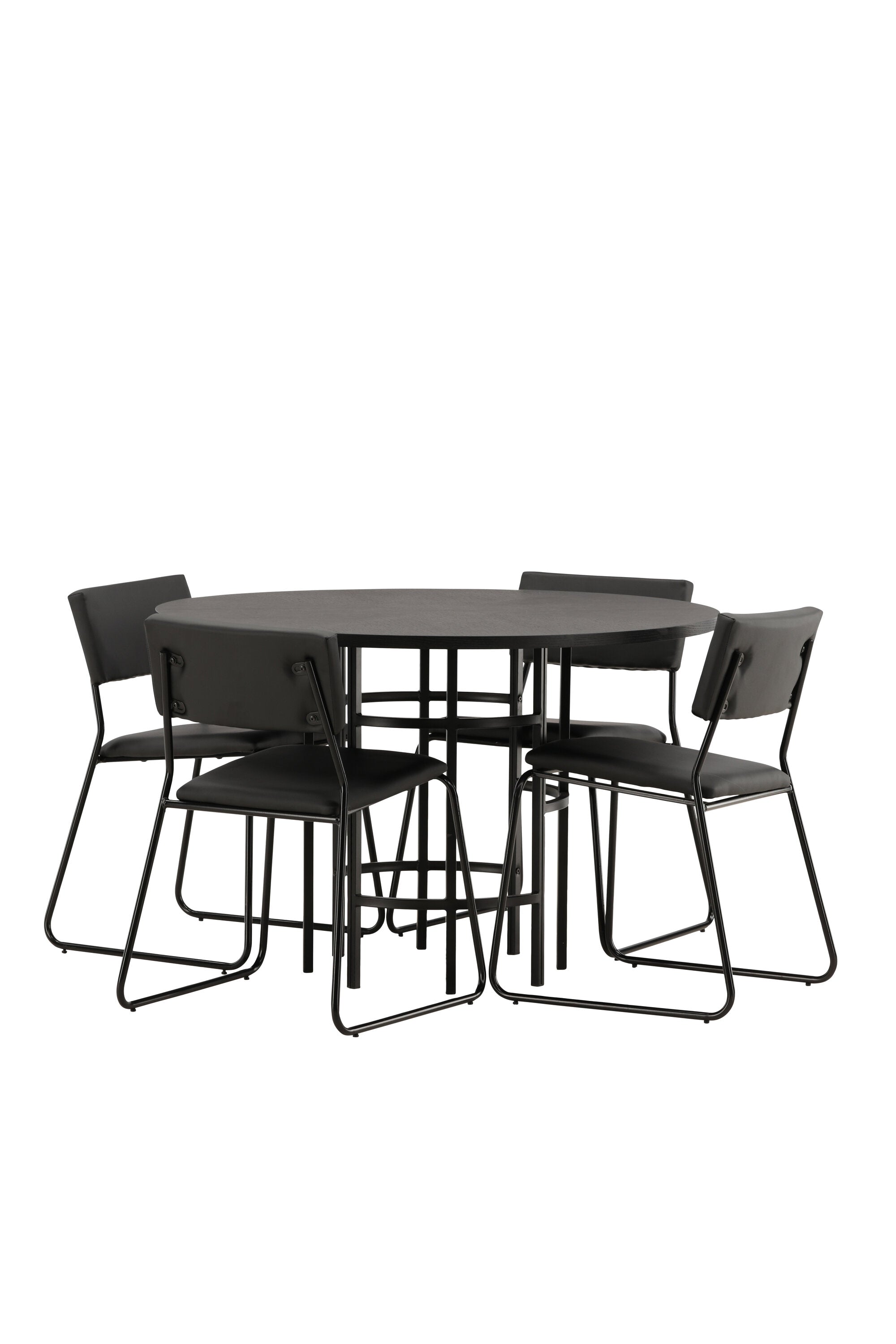 Esszimmerset Copenhagen + Kenth ⌀115cm/4St. in Schwarz präsentiert im Onlineshop von KAQTU Design AG. Esszimmerset ist von Venture Home