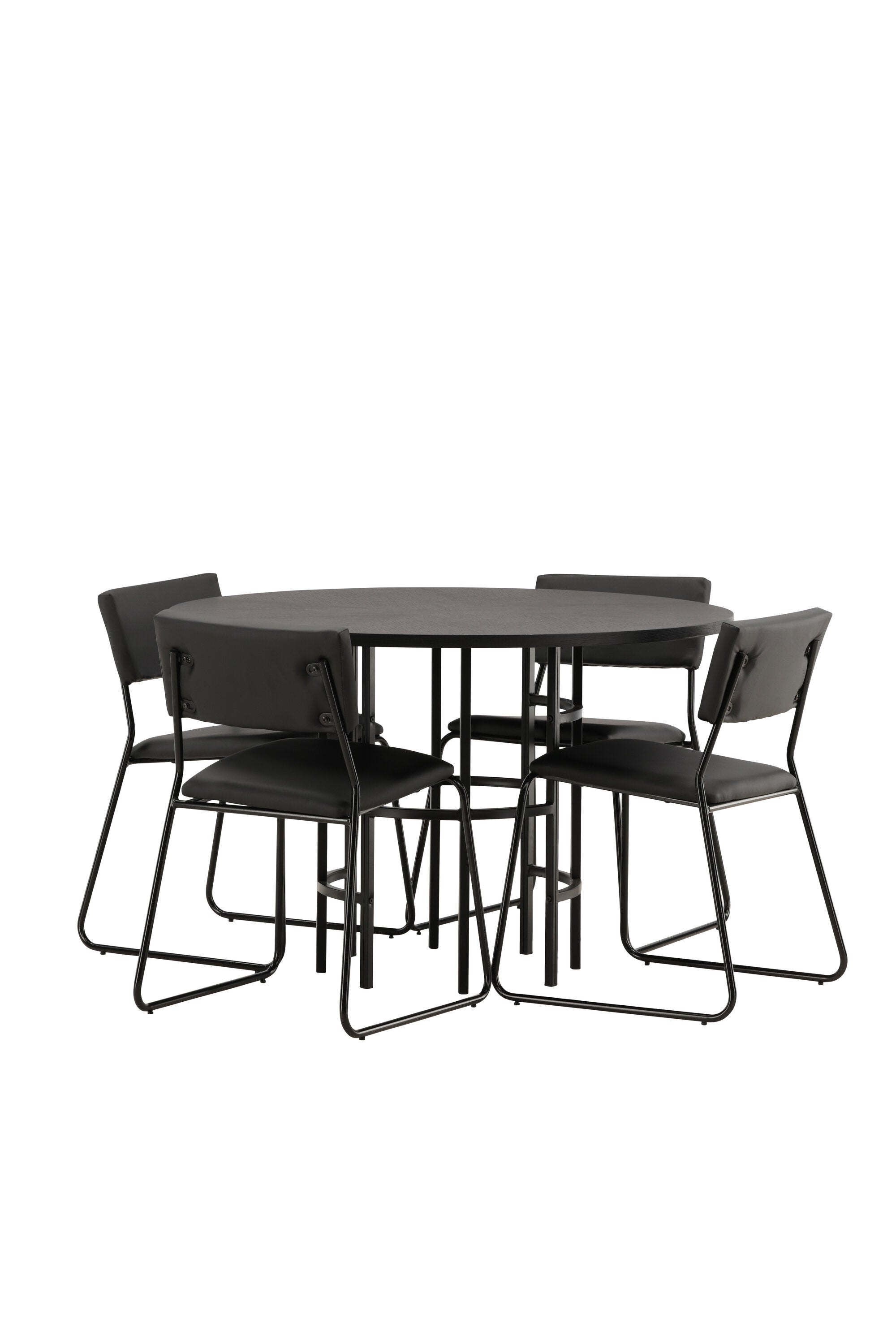 Esszimmerset Copenhagen + Kenth ⌀115cm/4St. in Schwarz präsentiert im Onlineshop von KAQTU Design AG. Esszimmerset ist von Venture Home