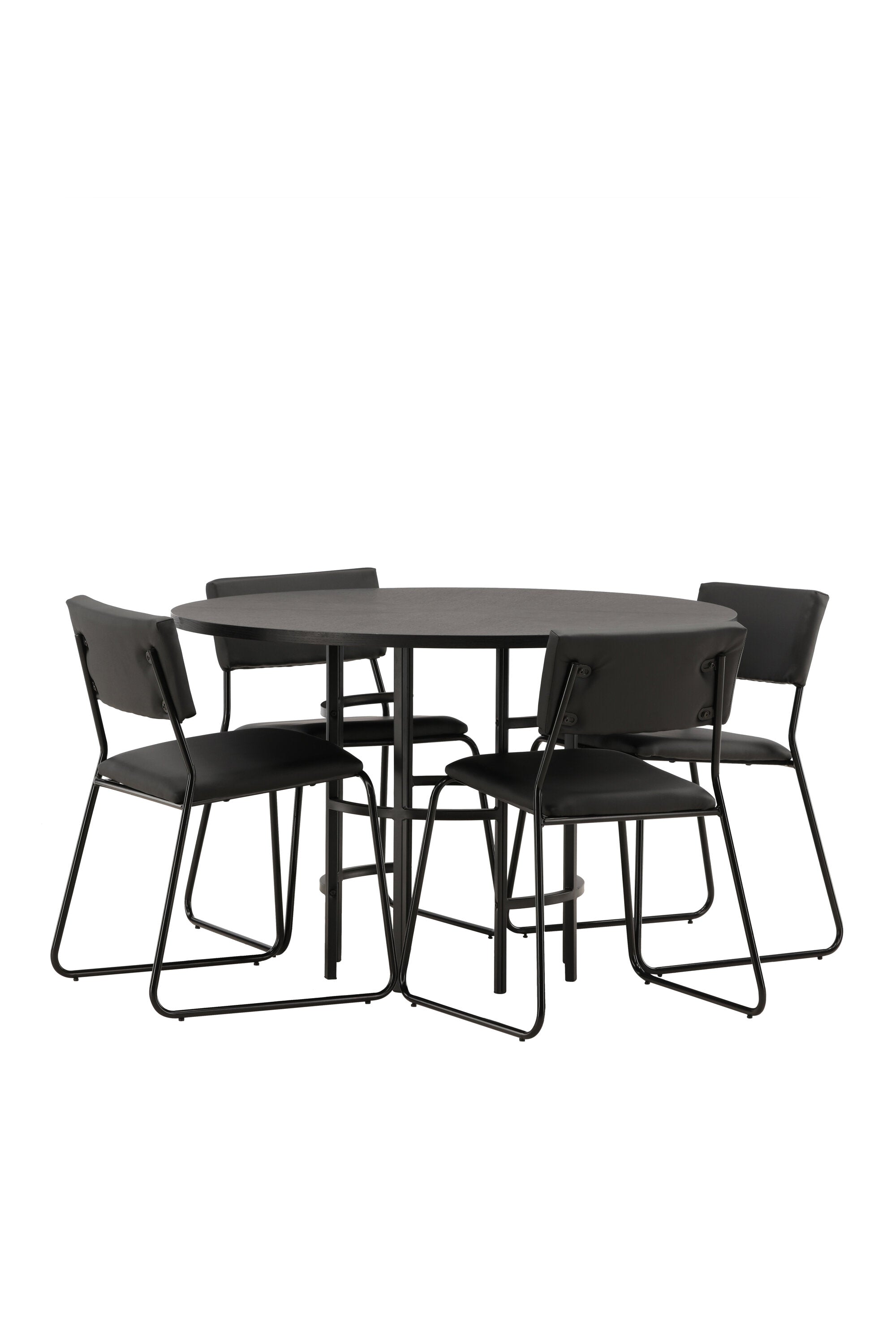 Esszimmerset Copenhagen + Kenth ⌀115cm/4St. in Schwarz präsentiert im Onlineshop von KAQTU Design AG. Esszimmerset ist von Venture Home