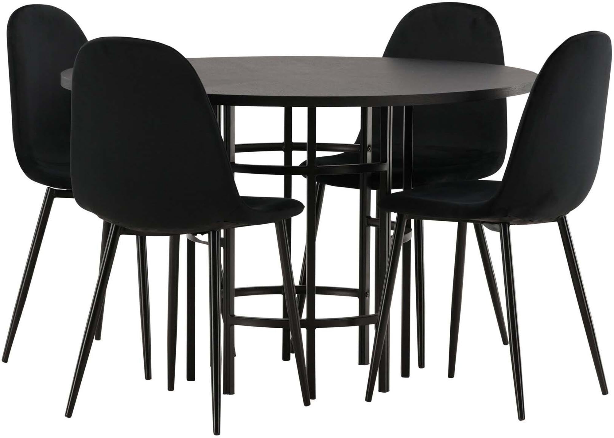 Stilvolles Esszimmerset mit modernem Esstisch und bequemen Stühlen für gesellige Abende. Hochwertige Materialien und elegantes Design.