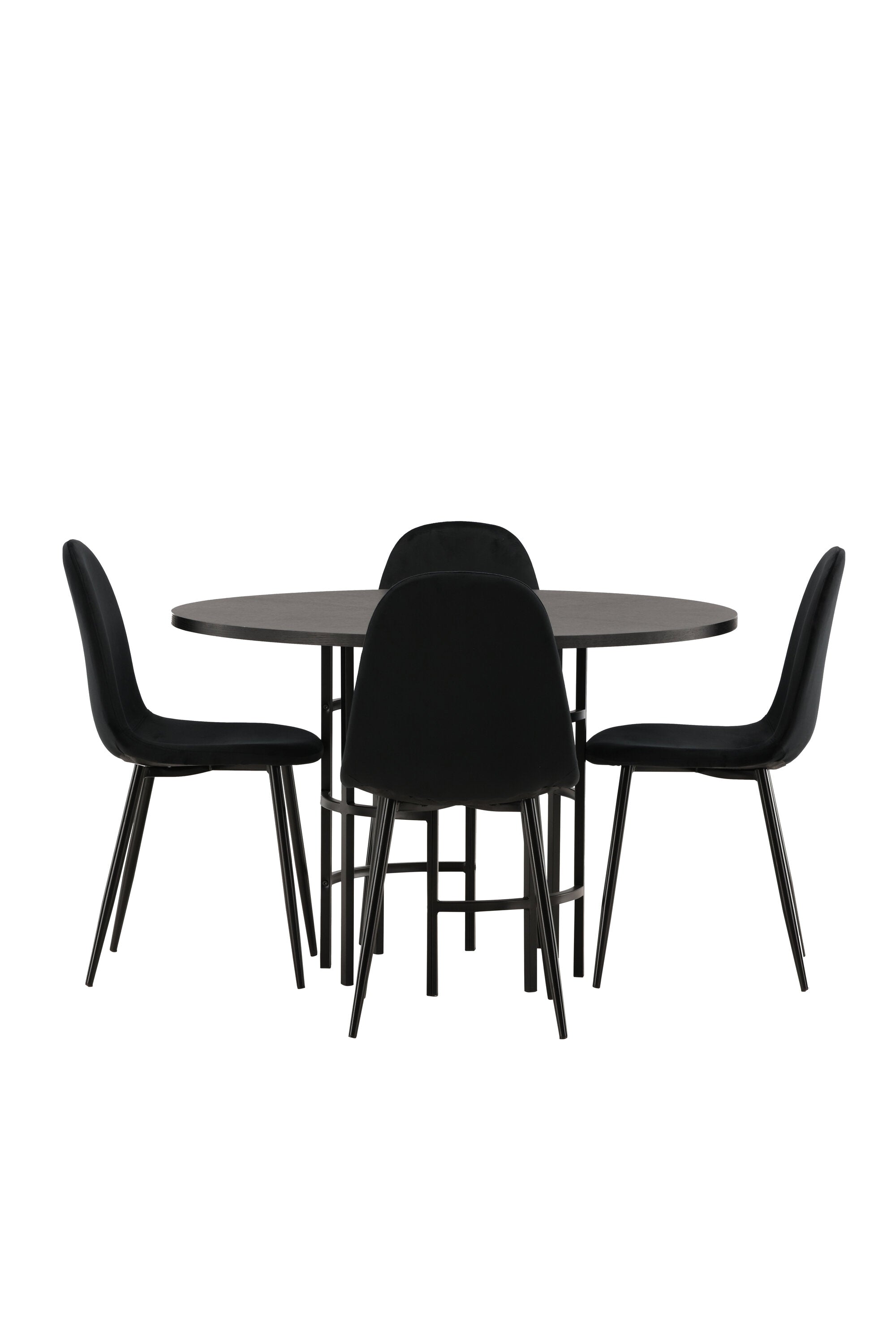 Esszimmerset Copenhagen + Polar ⌀115cm/4St. in Schwarz präsentiert im Onlineshop von KAQTU Design AG. Esszimmerset ist von Venture Home