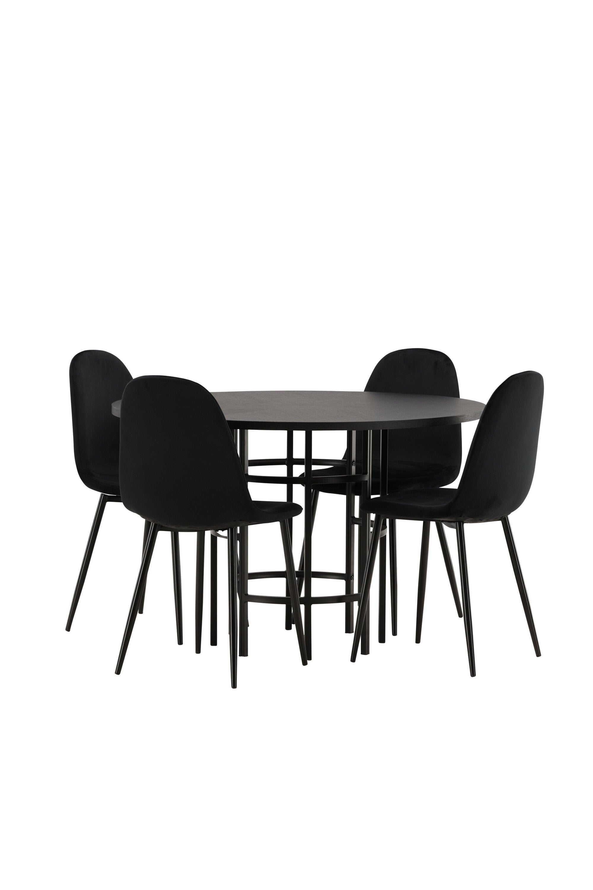 Esszimmerset Copenhagen + Polar ⌀115cm/4St. in Schwarz präsentiert im Onlineshop von KAQTU Design AG. Esszimmerset ist von Venture Home