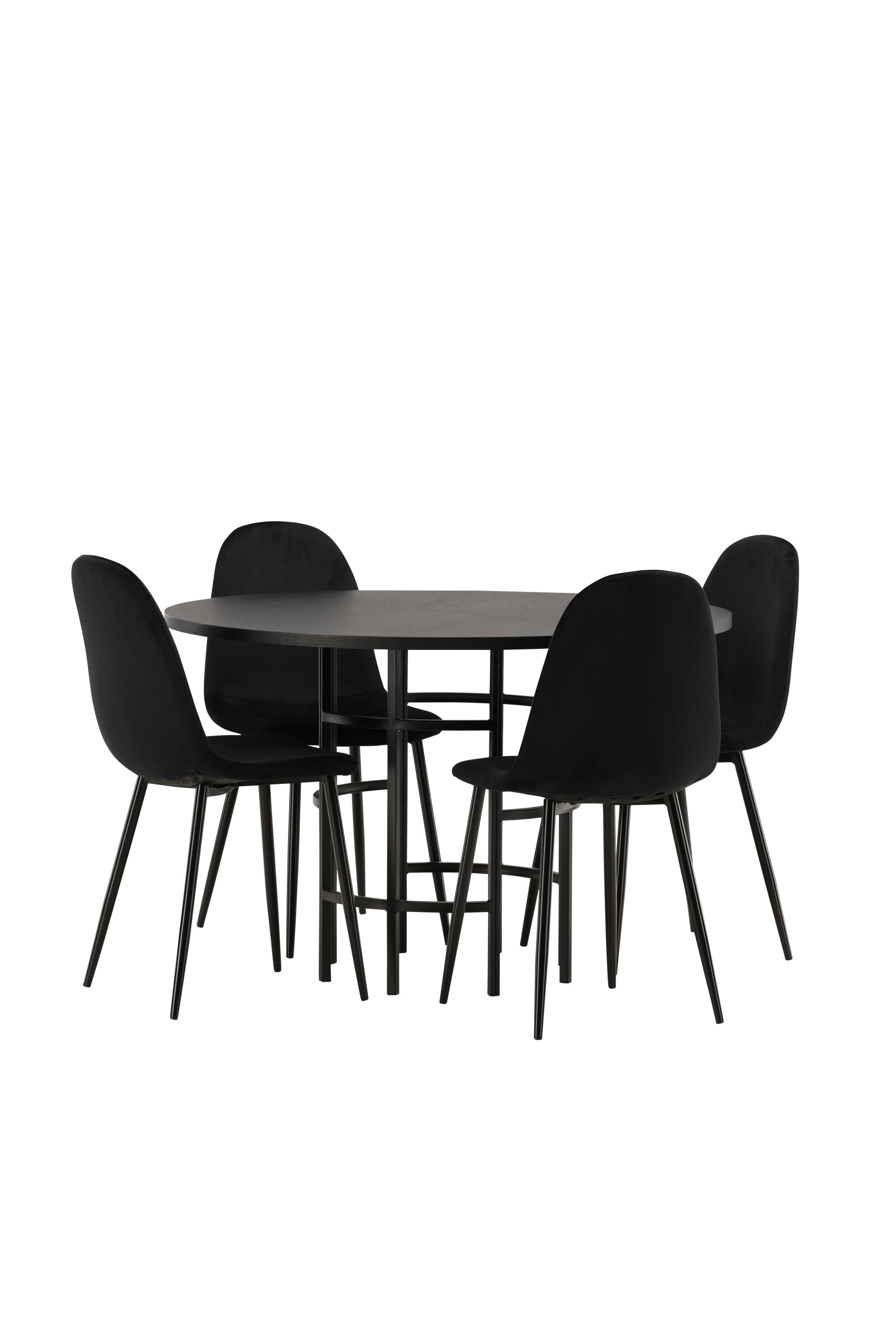 Esszimmerset Copenhagen + Polar ⌀115cm/4St. in Schwarz präsentiert im Onlineshop von KAQTU Design AG. Esszimmerset ist von Venture Home