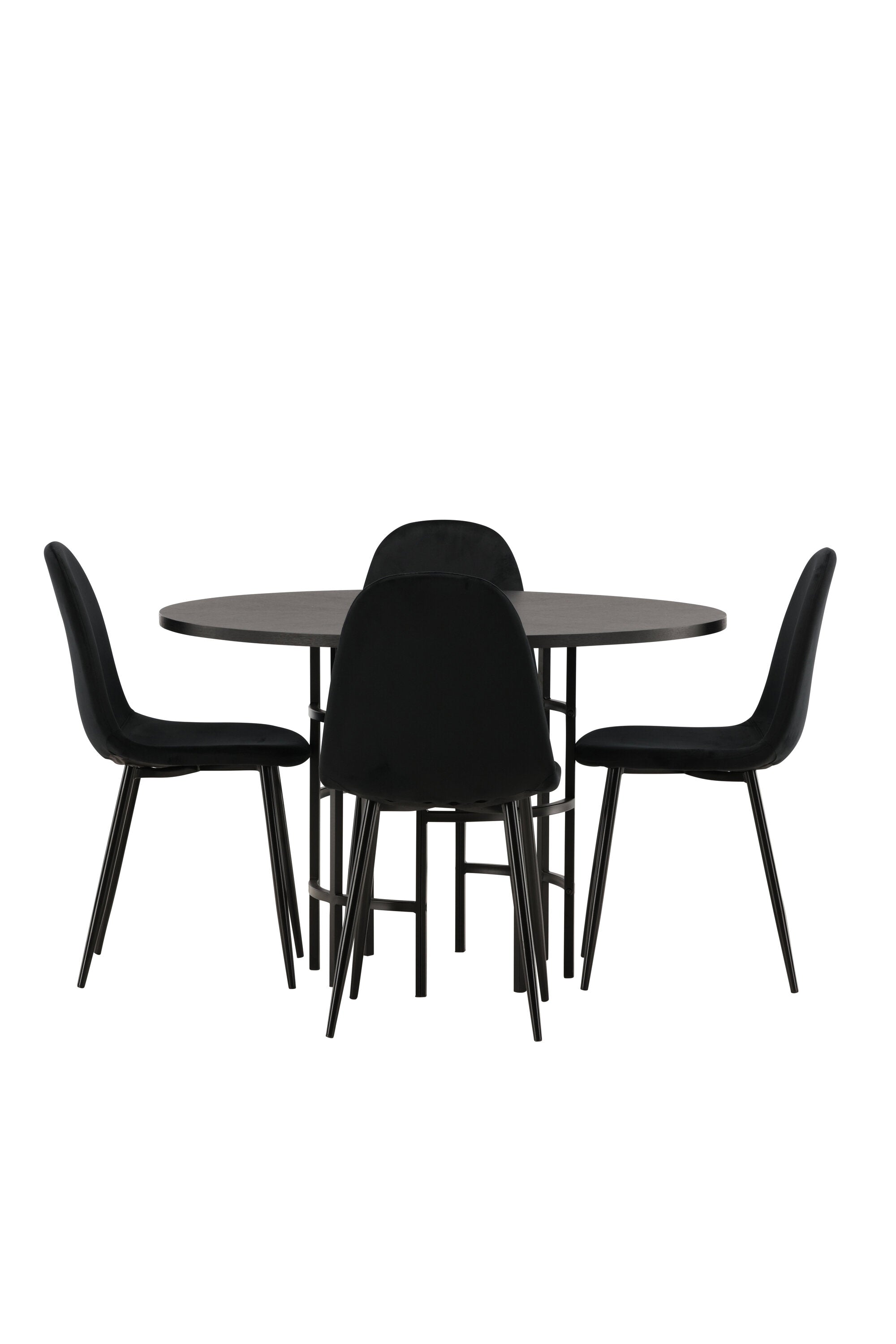 Esszimmerset Copenhagen + Polar ⌀115cm/4St. in Schwarz präsentiert im Onlineshop von KAQTU Design AG. Esszimmerset ist von Venture Home