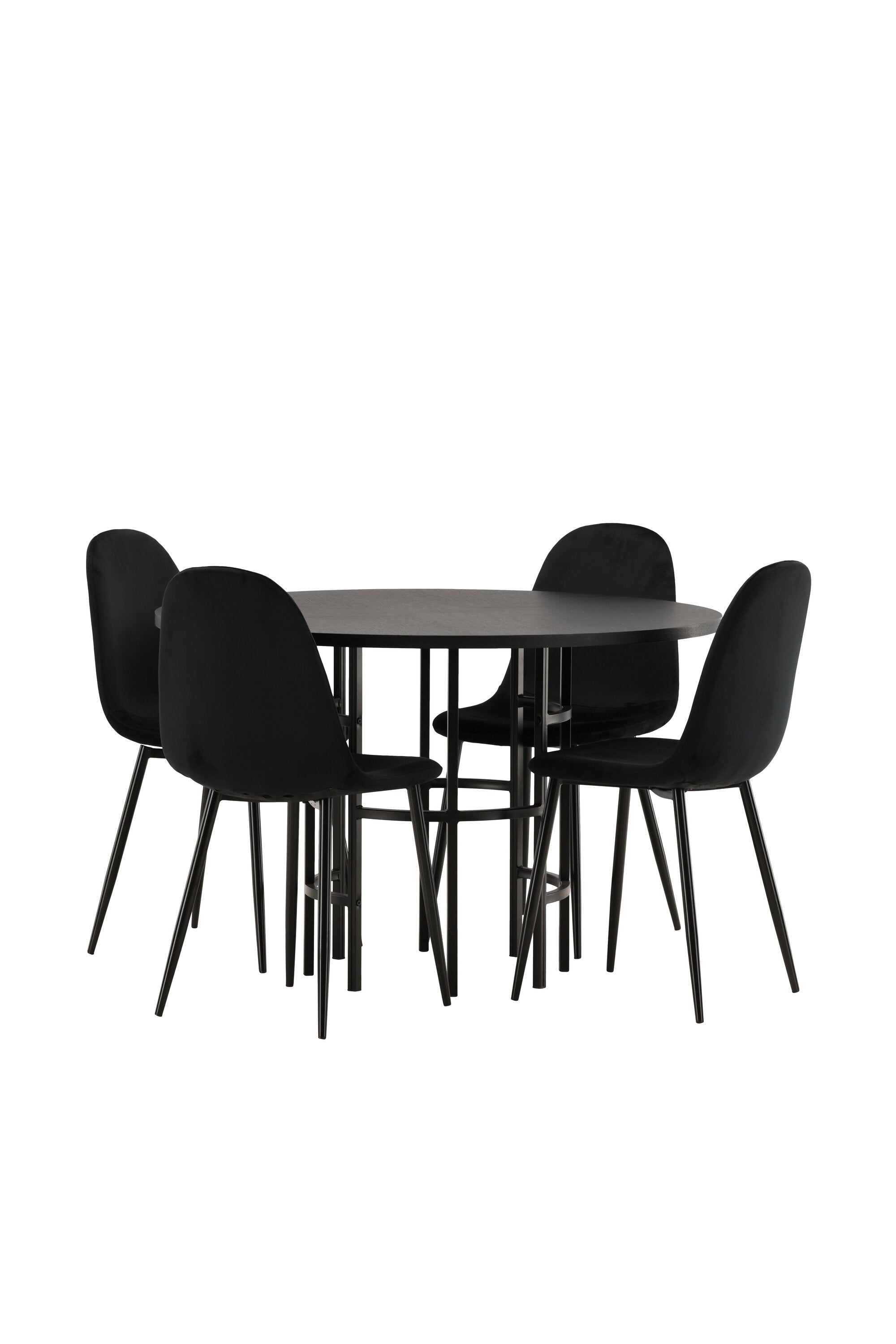 Esszimmerset Copenhagen + Polar ⌀115cm/4St. in Schwarz präsentiert im Onlineshop von KAQTU Design AG. Esszimmerset ist von Venture Home