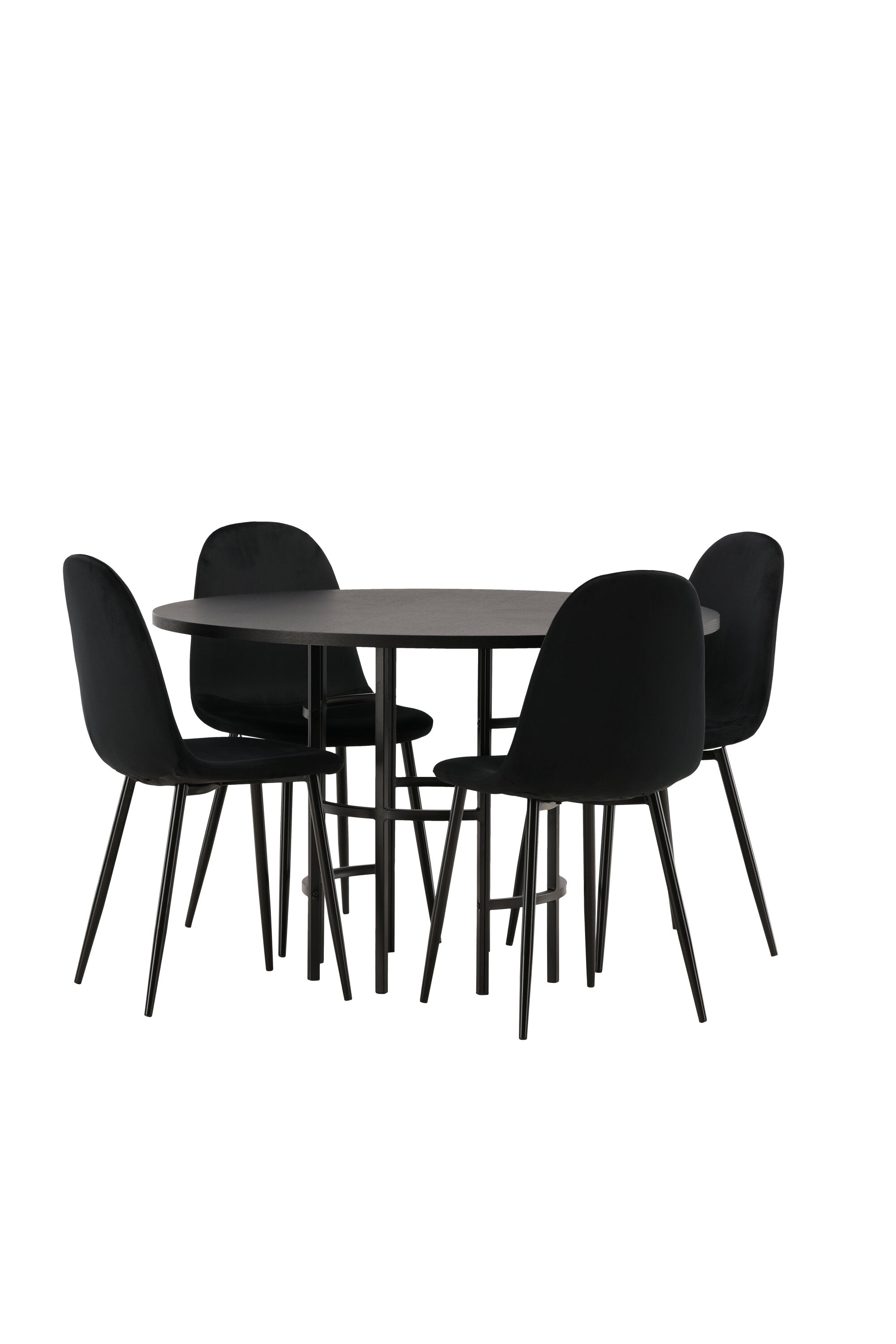 Esszimmerset Copenhagen + Polar ⌀115cm/4St. in Schwarz präsentiert im Onlineshop von KAQTU Design AG. Esszimmerset ist von Venture Home