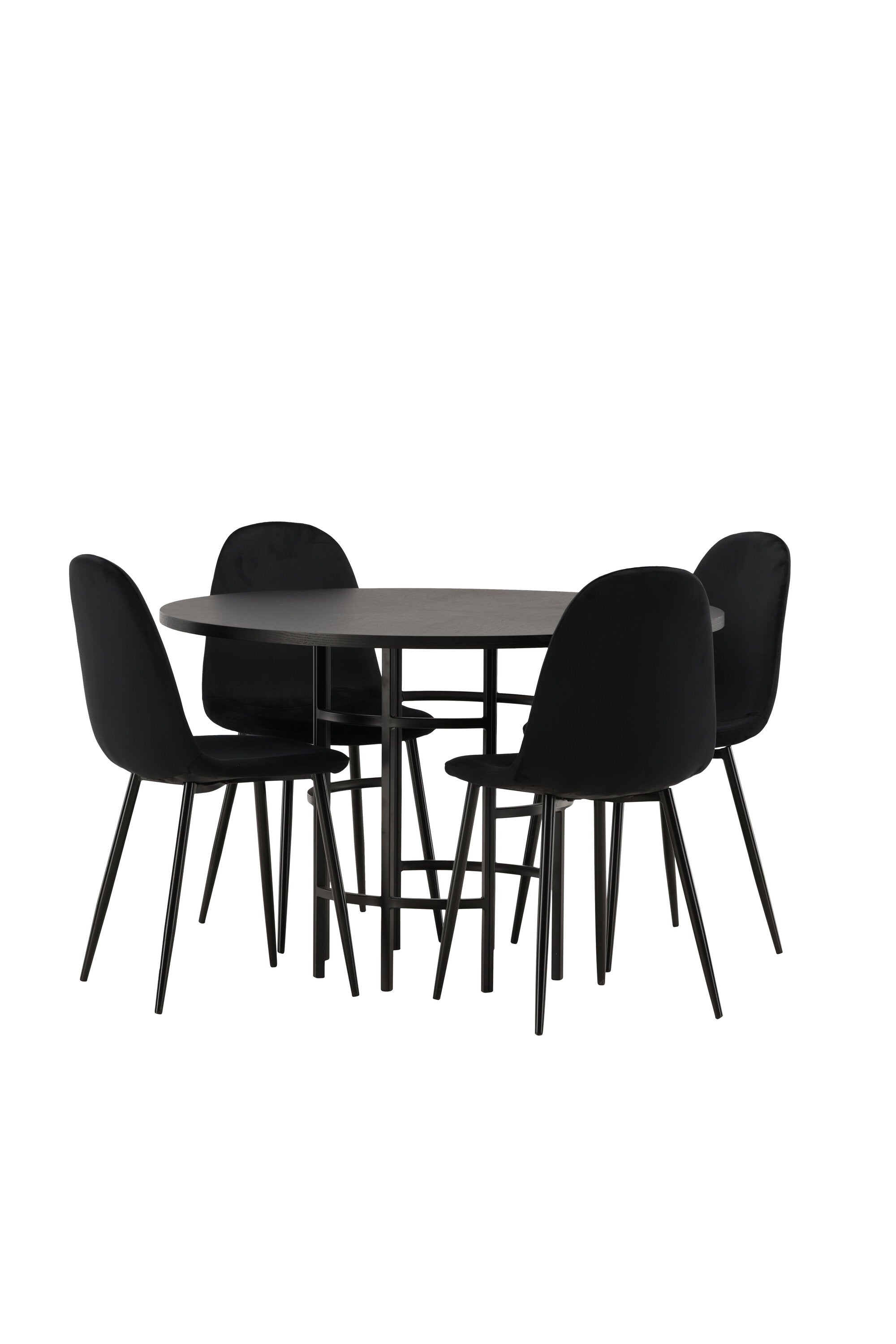 Esszimmerset Copenhagen + Polar ⌀115cm/4St. in Schwarz präsentiert im Onlineshop von KAQTU Design AG. Esszimmerset ist von Venture Home