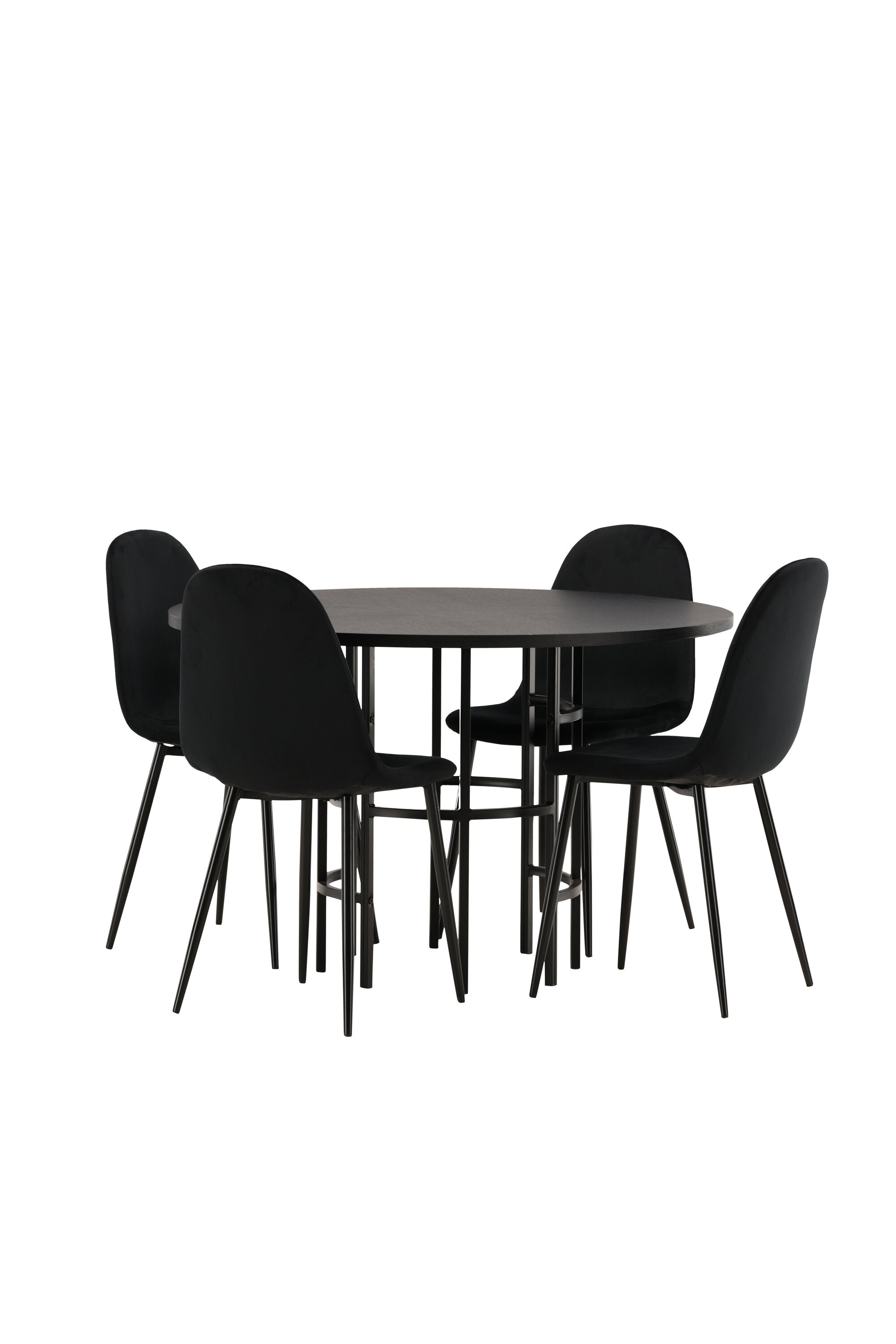 Esszimmerset Copenhagen + Polar ⌀115cm/4St. in Schwarz präsentiert im Onlineshop von KAQTU Design AG. Esszimmerset ist von Venture Home