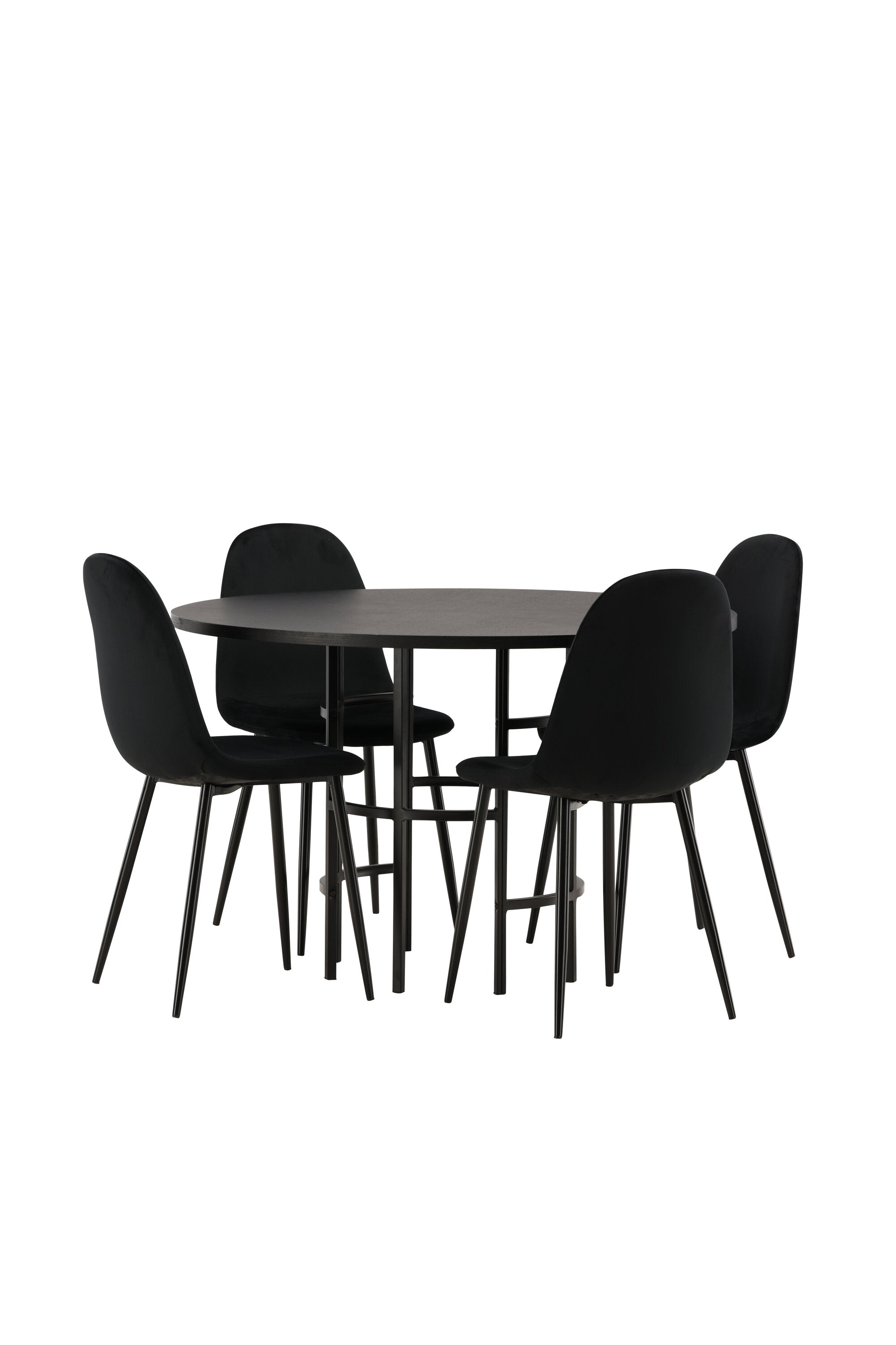 Esszimmerset Copenhagen + Polar ⌀115cm/4St. in Schwarz präsentiert im Onlineshop von KAQTU Design AG. Esszimmerset ist von Venture Home