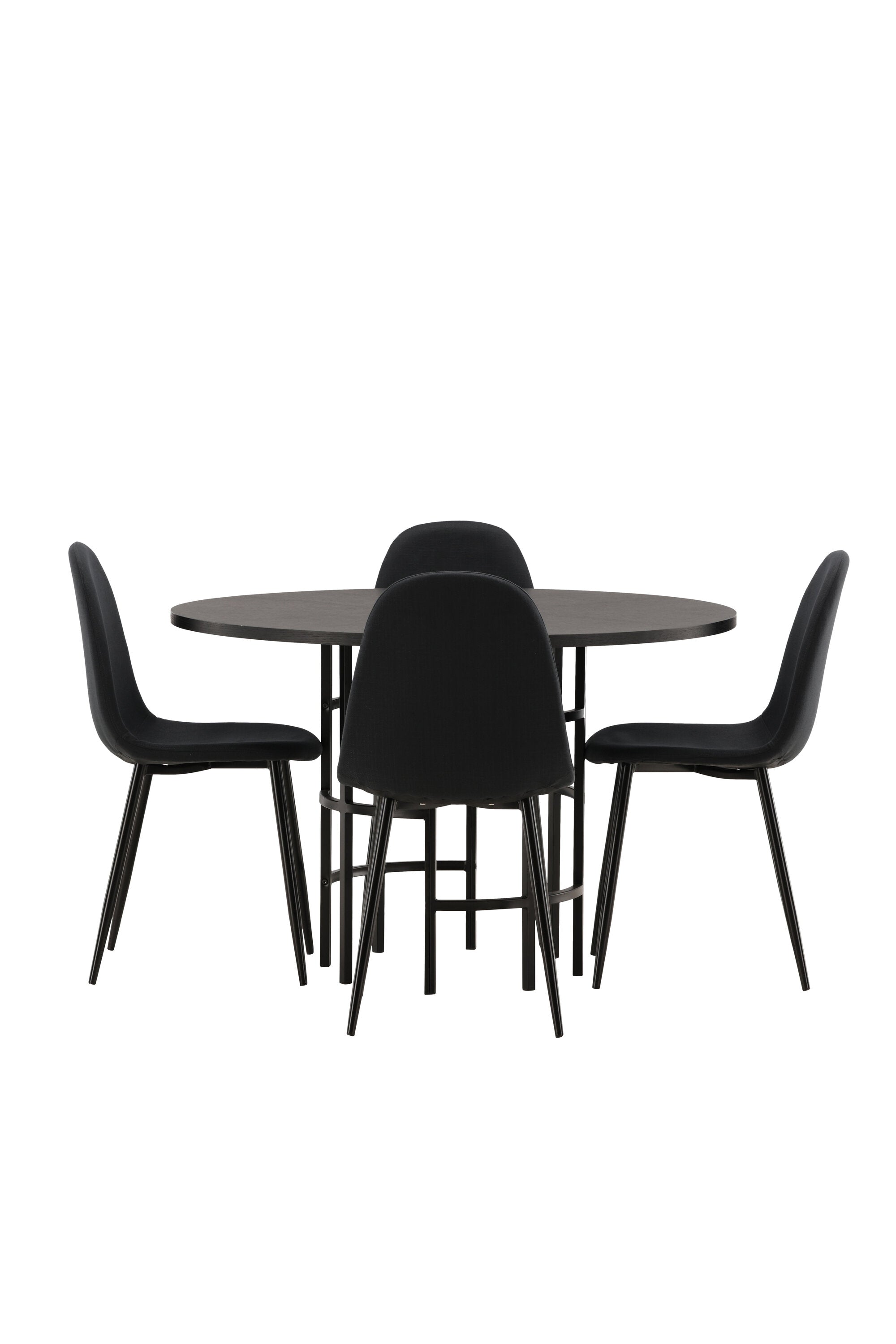 Esszimmerset Copenhagen + Polar ⌀115cm/4St. in Schwarz präsentiert im Onlineshop von KAQTU Design AG. Esszimmerset ist von Venture Home