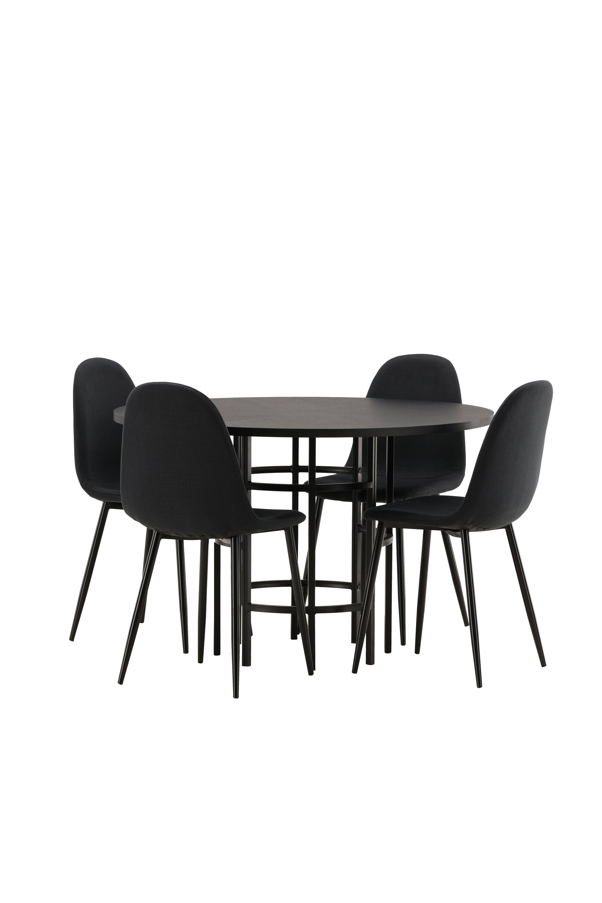 Esszimmerset Copenhagen + Polar ⌀115cm/4St. in Schwarz präsentiert im Onlineshop von KAQTU Design AG. Esszimmerset ist von Venture Home