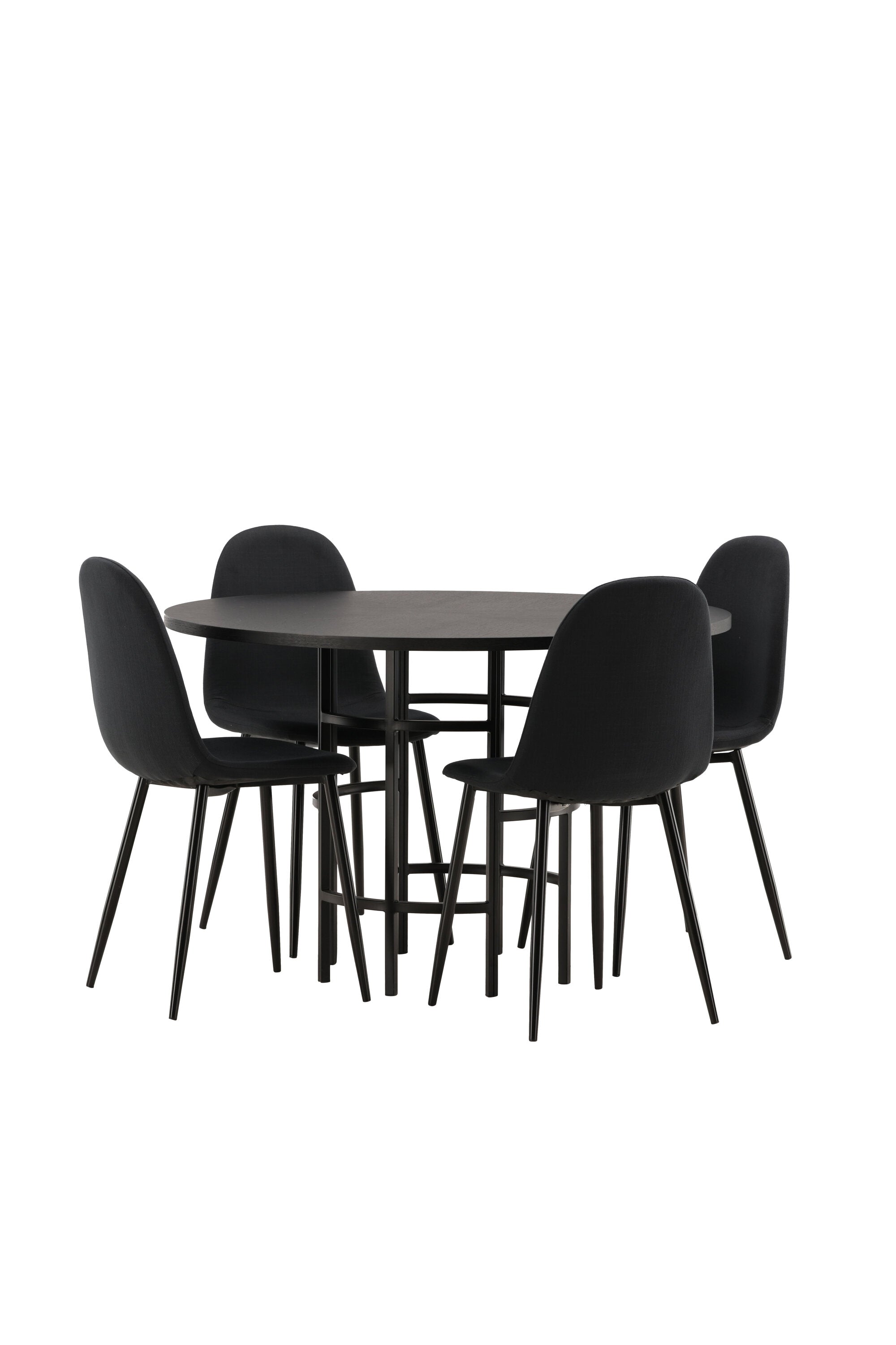 Esszimmerset Copenhagen + Polar ⌀115cm/4St. in Schwarz präsentiert im Onlineshop von KAQTU Design AG. Esszimmerset ist von Venture Home