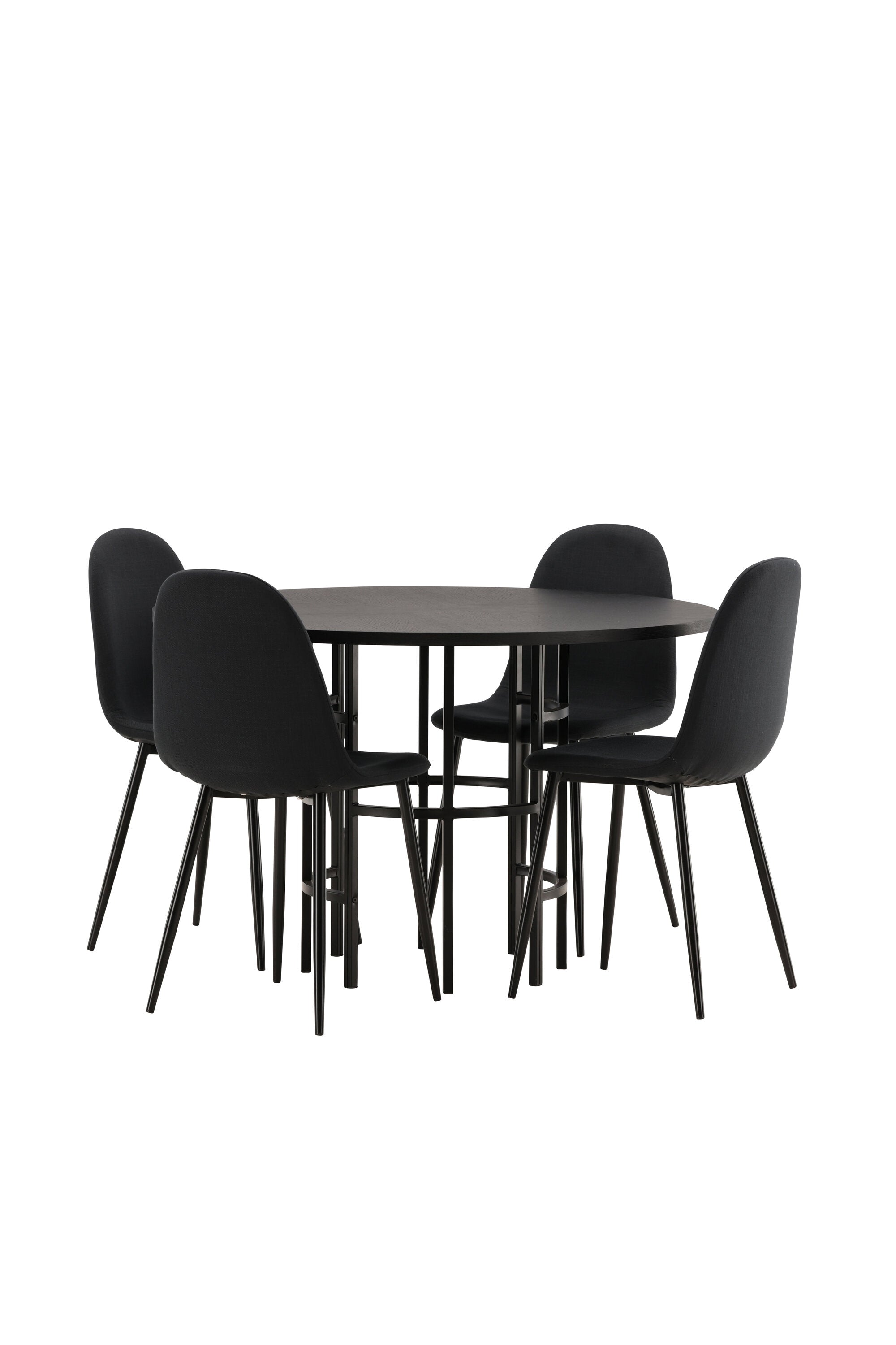Esszimmerset Copenhagen + Polar ⌀115cm/4St. in Schwarz präsentiert im Onlineshop von KAQTU Design AG. Esszimmerset ist von Venture Home