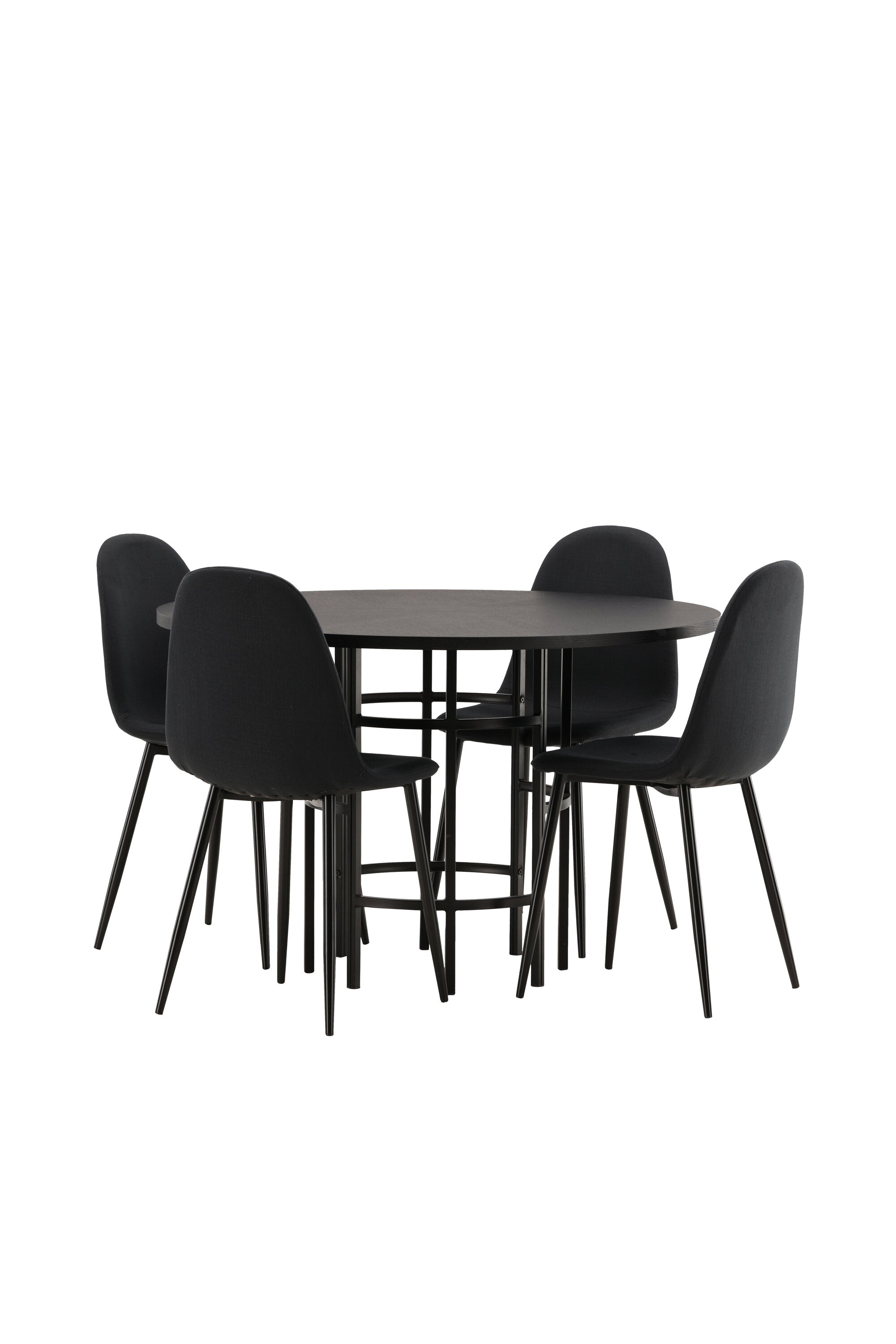 Esszimmerset Copenhagen + Polar ⌀115cm/4St. in Schwarz präsentiert im Onlineshop von KAQTU Design AG. Esszimmerset ist von Venture Home