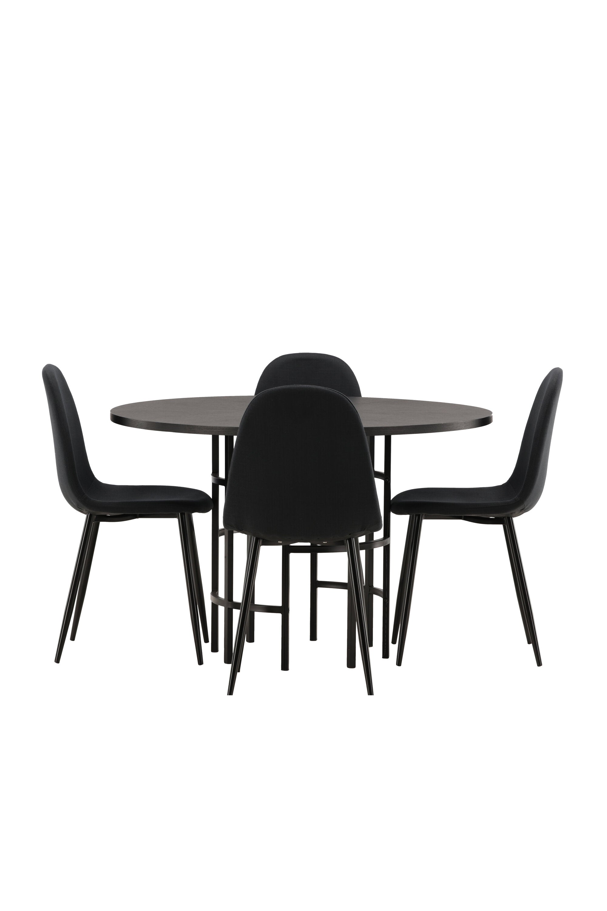 Esszimmerset Copenhagen + Polar ⌀115cm/4St. in Schwarz präsentiert im Onlineshop von KAQTU Design AG. Esszimmerset ist von Venture Home