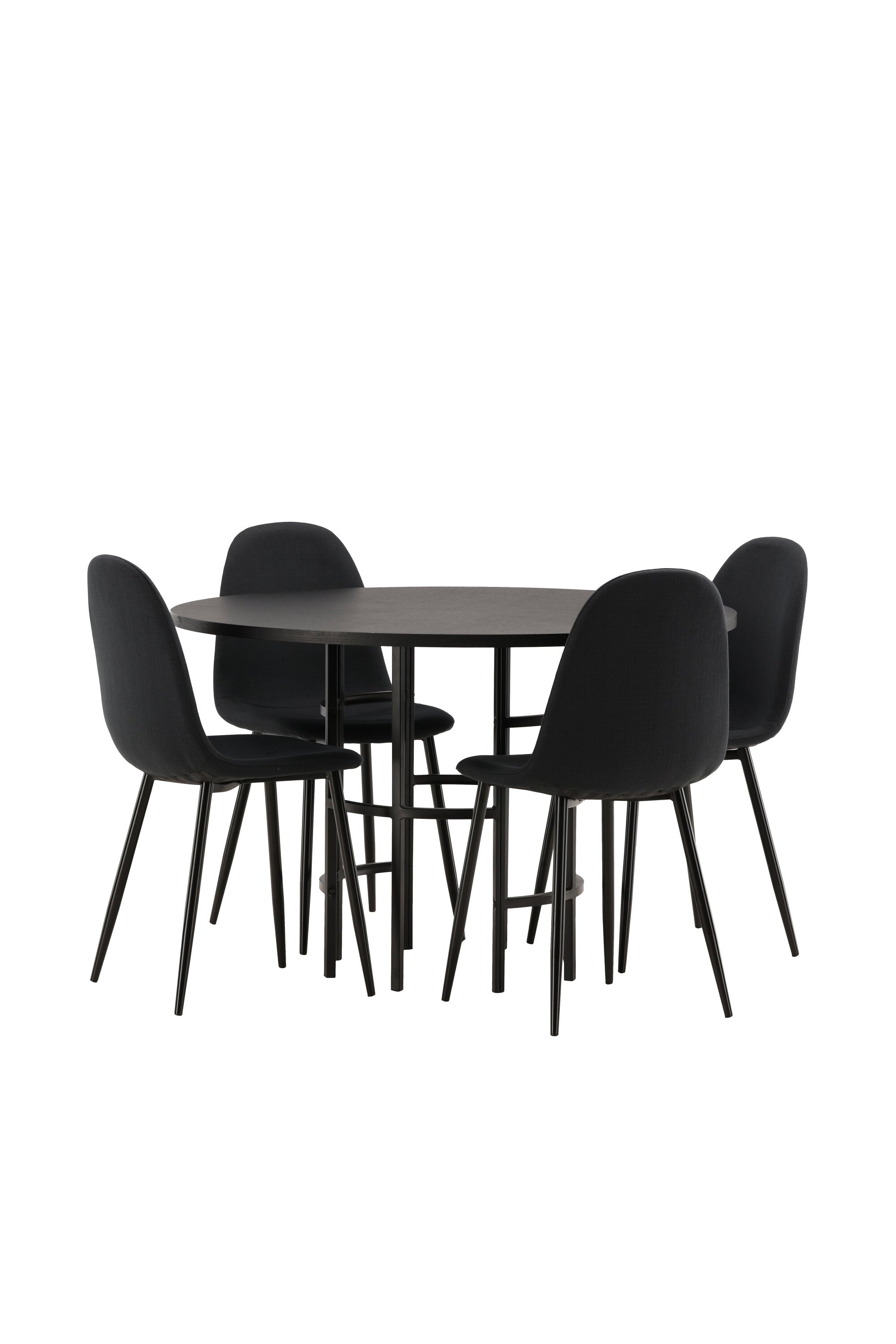 Esszimmerset Copenhagen + Polar ⌀115cm/4St. in Schwarz präsentiert im Onlineshop von KAQTU Design AG. Esszimmerset ist von Venture Home