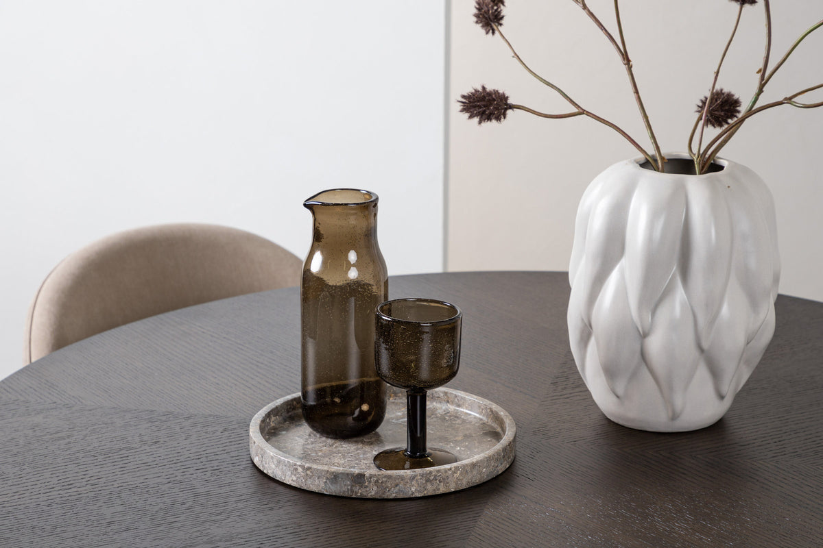 Esszimmerset Copenhagen + Velvet ⌀115cm/4St. in Mooca / Beige / Schwarz präsentiert im Onlineshop von KAQTU Design AG. Esszimmerset ist von Venture Home