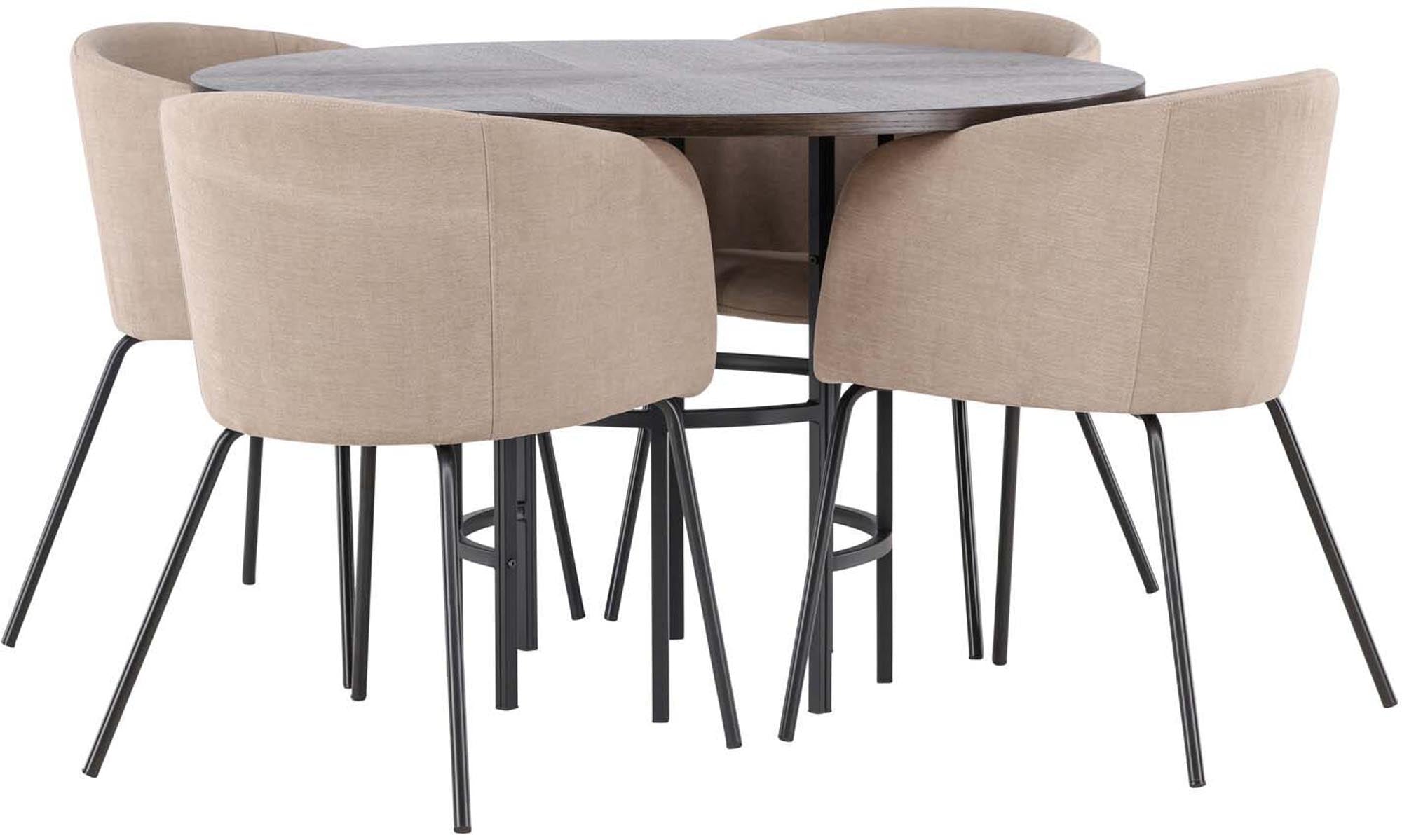 Esszimmerset Copenhagen + Berit: Stilvolles Design und Komfort für gesellige Abende. Ideal für bis zu vier Personen, modern und einladend.