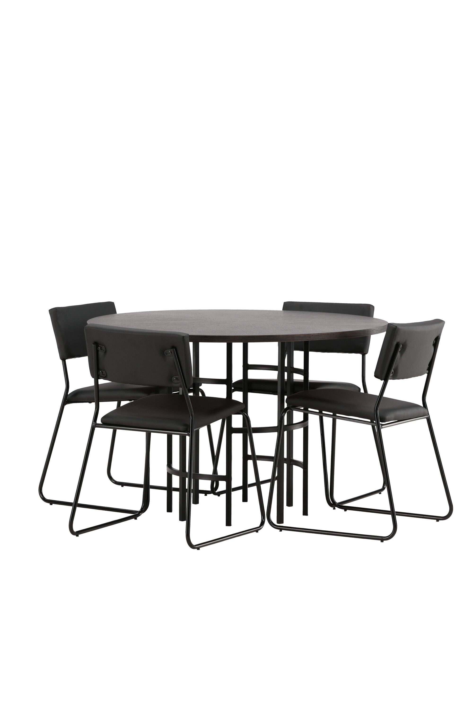 Esszimmerset Copenhagen + Kenth ⌀115cm/4St. in Mocca / Schwarz präsentiert im Onlineshop von KAQTU Design AG. Esszimmerset ist von Venture Home