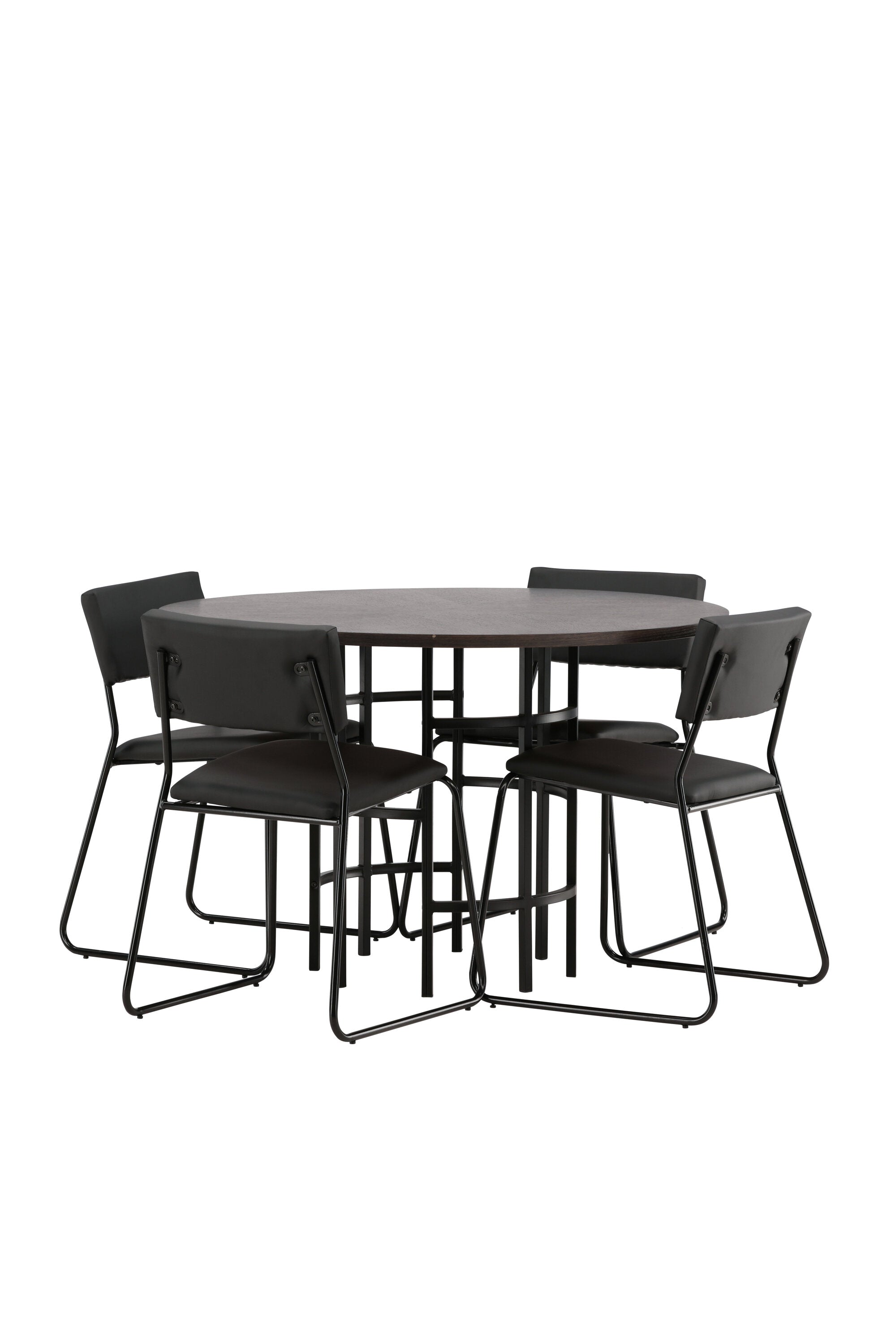 Esszimmerset Copenhagen + Kenth ⌀115cm/4St. in Mocca / Schwarz präsentiert im Onlineshop von KAQTU Design AG. Esszimmerset ist von Venture Home
