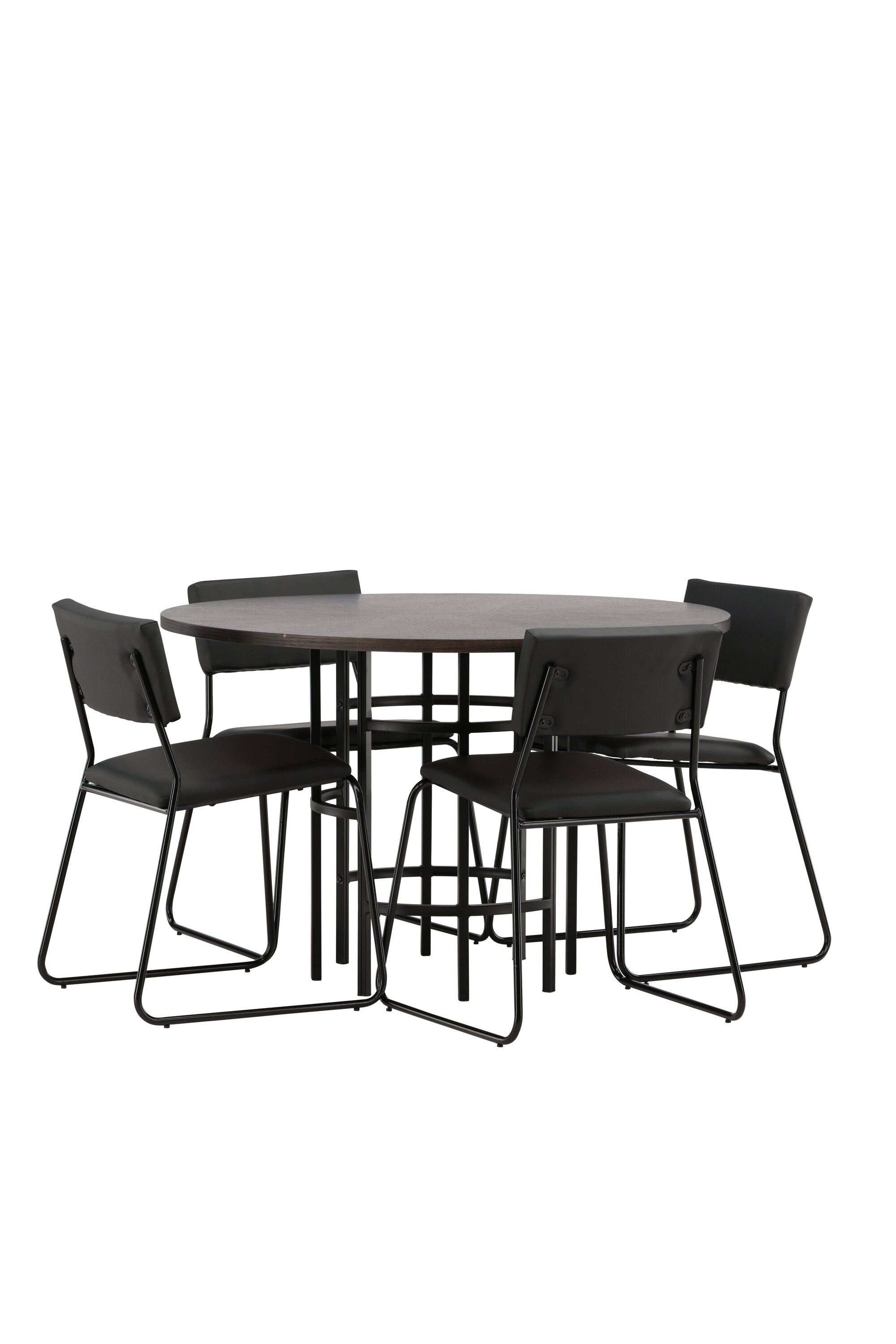 Esszimmerset Copenhagen + Kenth ⌀115cm/4St. in Mocca / Schwarz präsentiert im Onlineshop von KAQTU Design AG. Esszimmerset ist von Venture Home